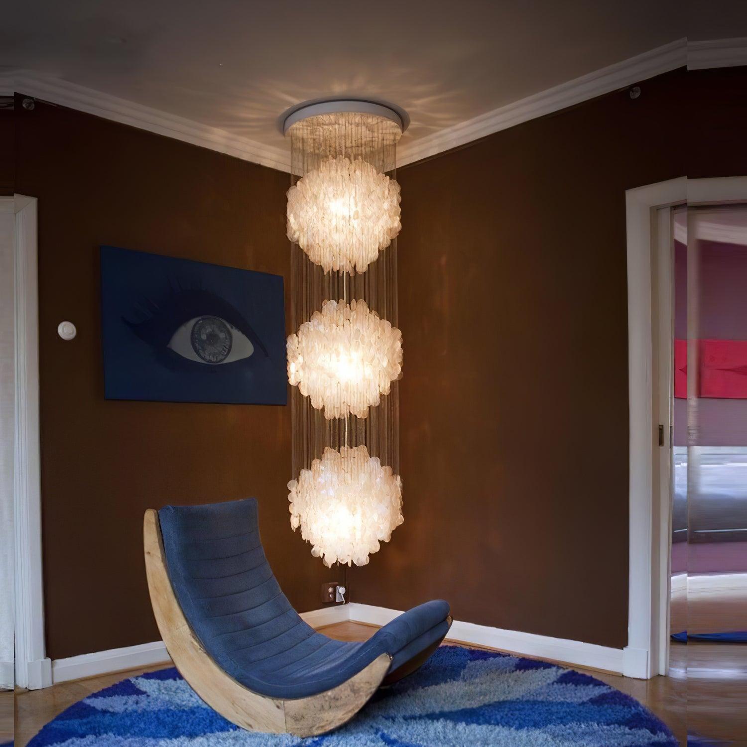 Neloza Coastal Shell Pendant Light-Neutral Decor