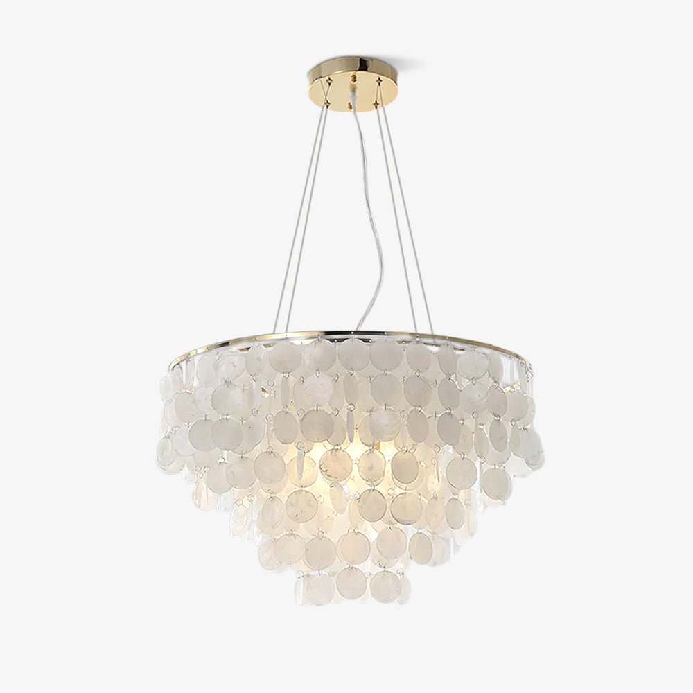 Esileth Postmodern Luxury Shell Wind Chime Chandelier-Neutral Decor