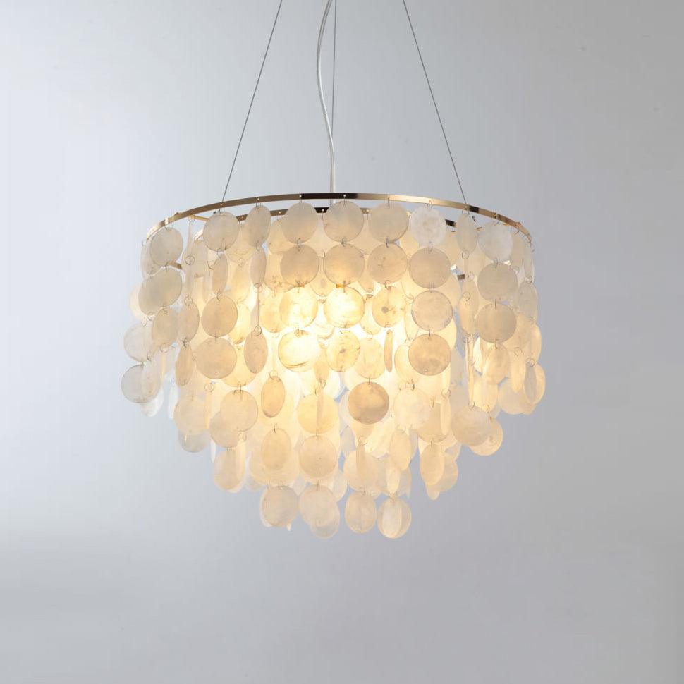 Esileth Postmodern Luxury Shell Wind Chime Chandelier-Neutral Decor
