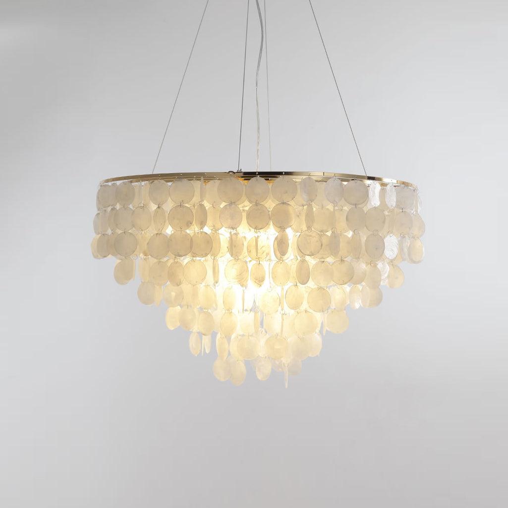 Esileth Postmodern Luxury Shell Wind Chime Chandelier-Neutral Decor
