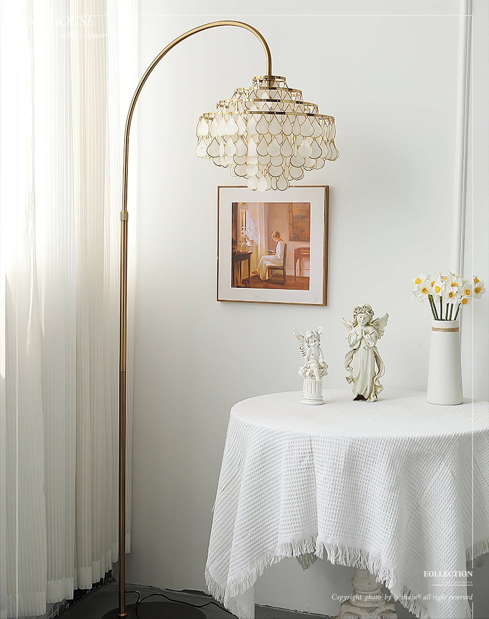 Emily Luxury Floor Lamp-Neutral Decor