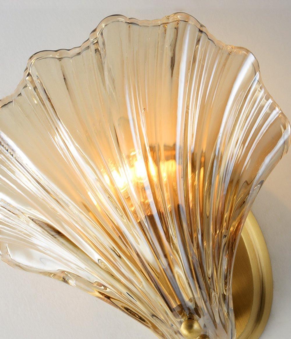 Neo Premium Elegance Brass Glass Wall Light-Neutral Decor