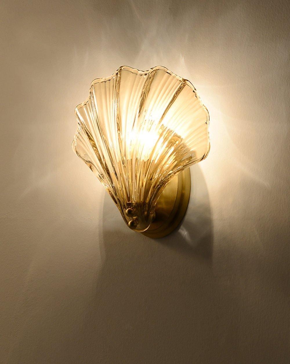 Neo Premium Elegance Brass Glass Wall Light-Neutral Decor