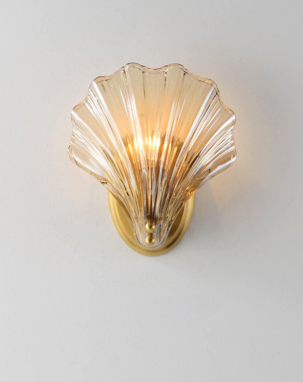 Neo Premium Elegance Brass Glass Wall Light-Neutral Decor