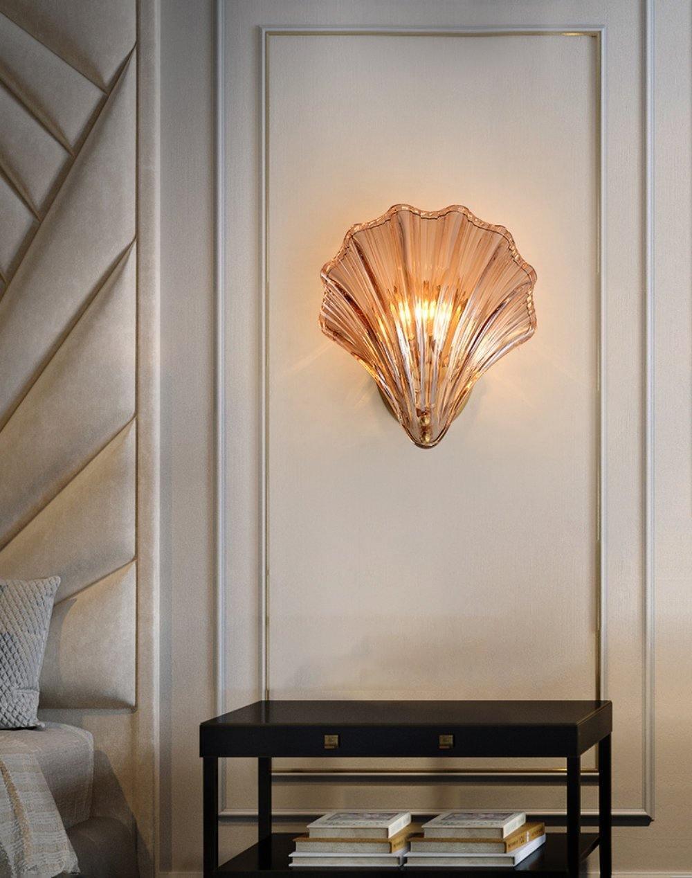 Neo Premium Elegance Brass Glass Wall Light-Neutral Decor