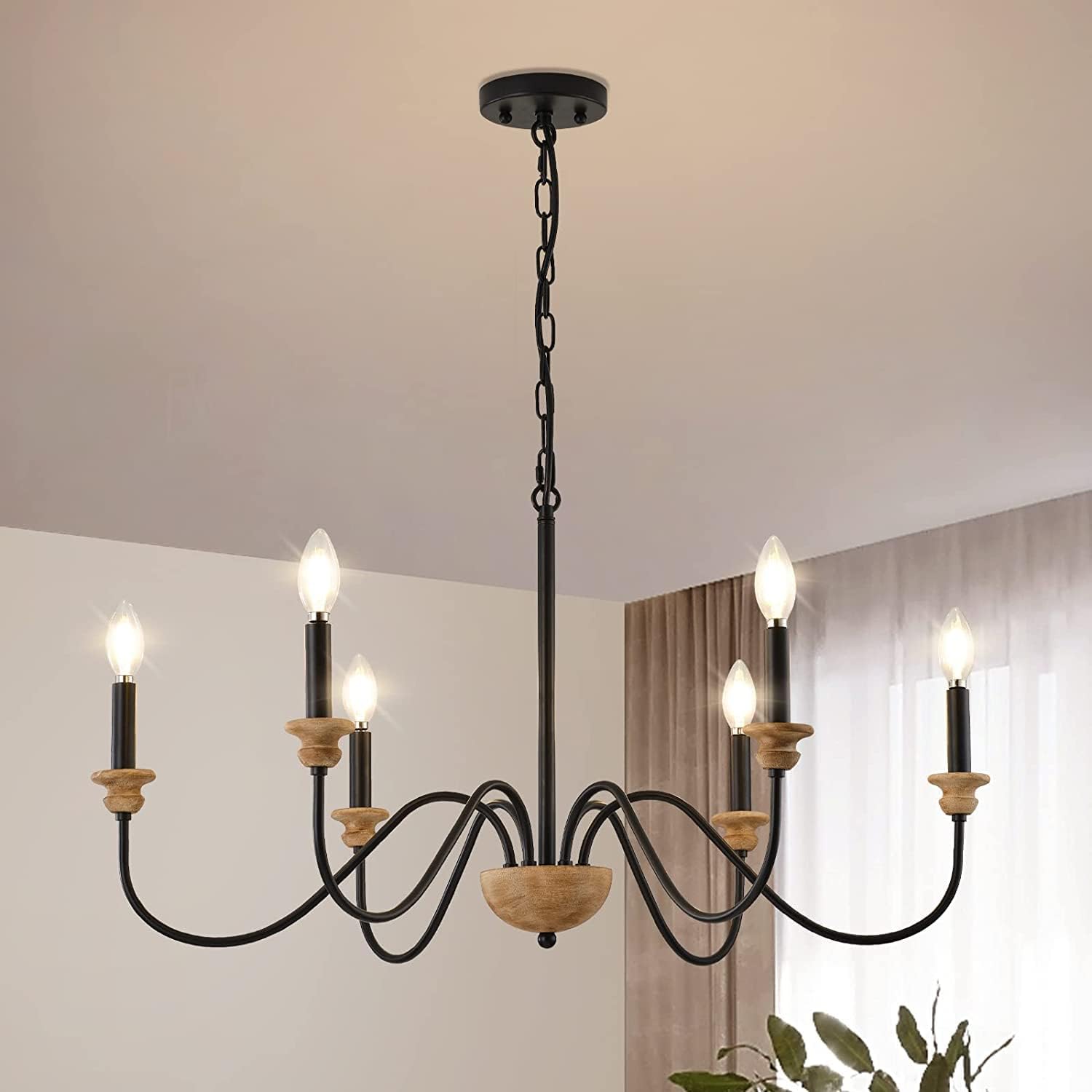Valentina Wooden Chandelier