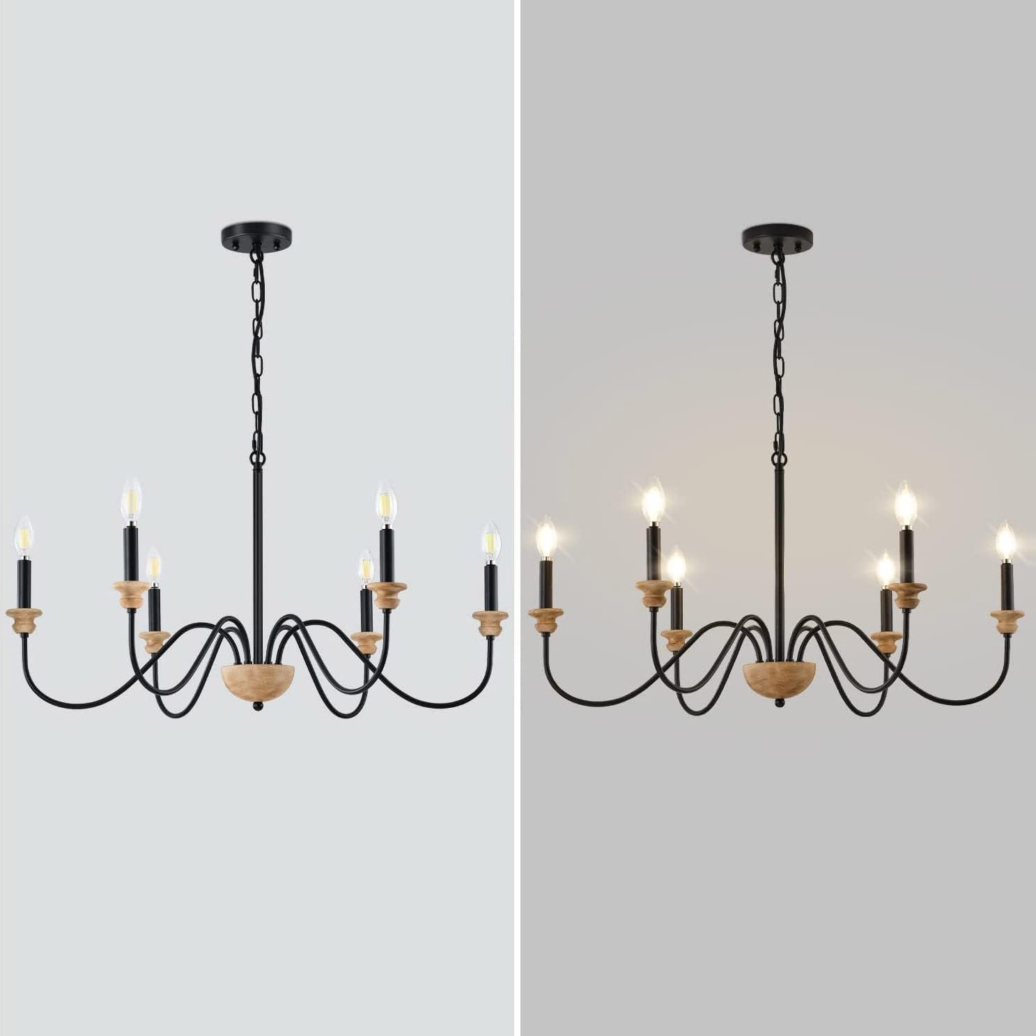 Valentina Wooden Chandelier