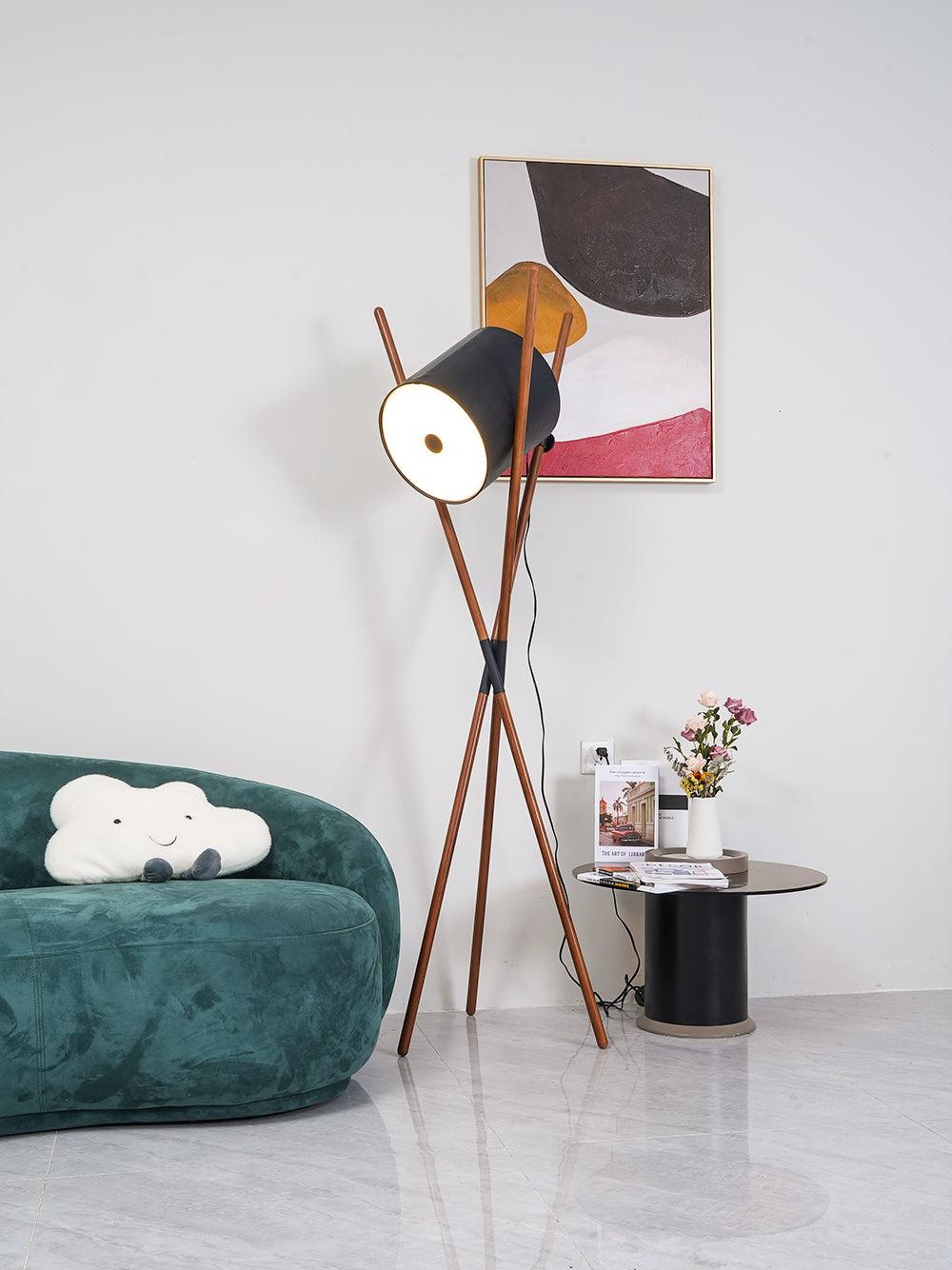 Liveny Contemporary Wood Floor Lamp-Neutral Decor