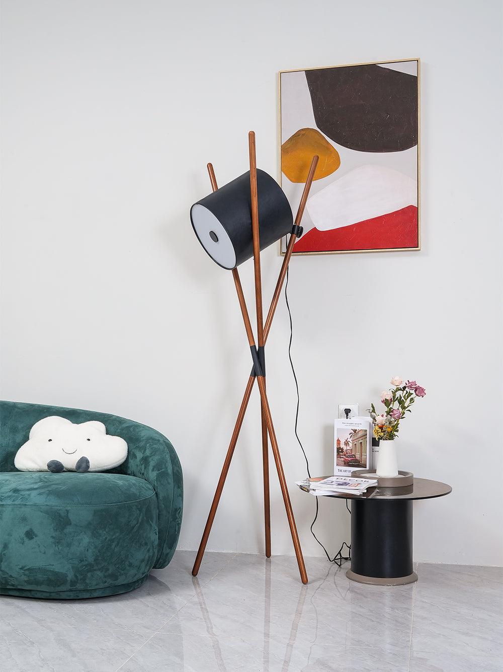 Liveny Contemporary Wood Floor Lamp-Neutral Decor