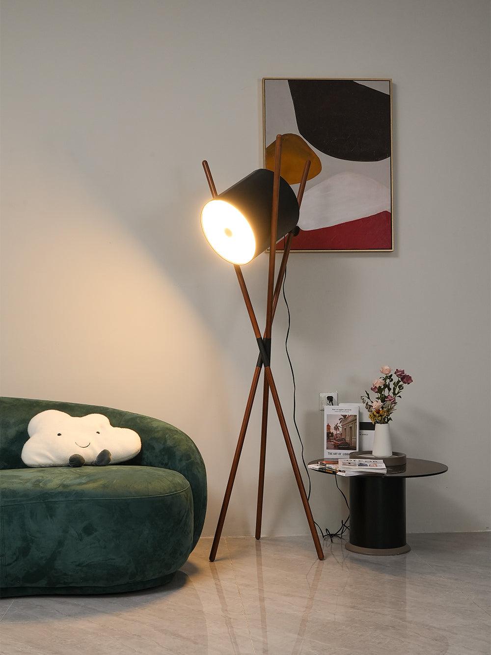 Liveny Contemporary Wood Floor Lamp-Neutral Decor