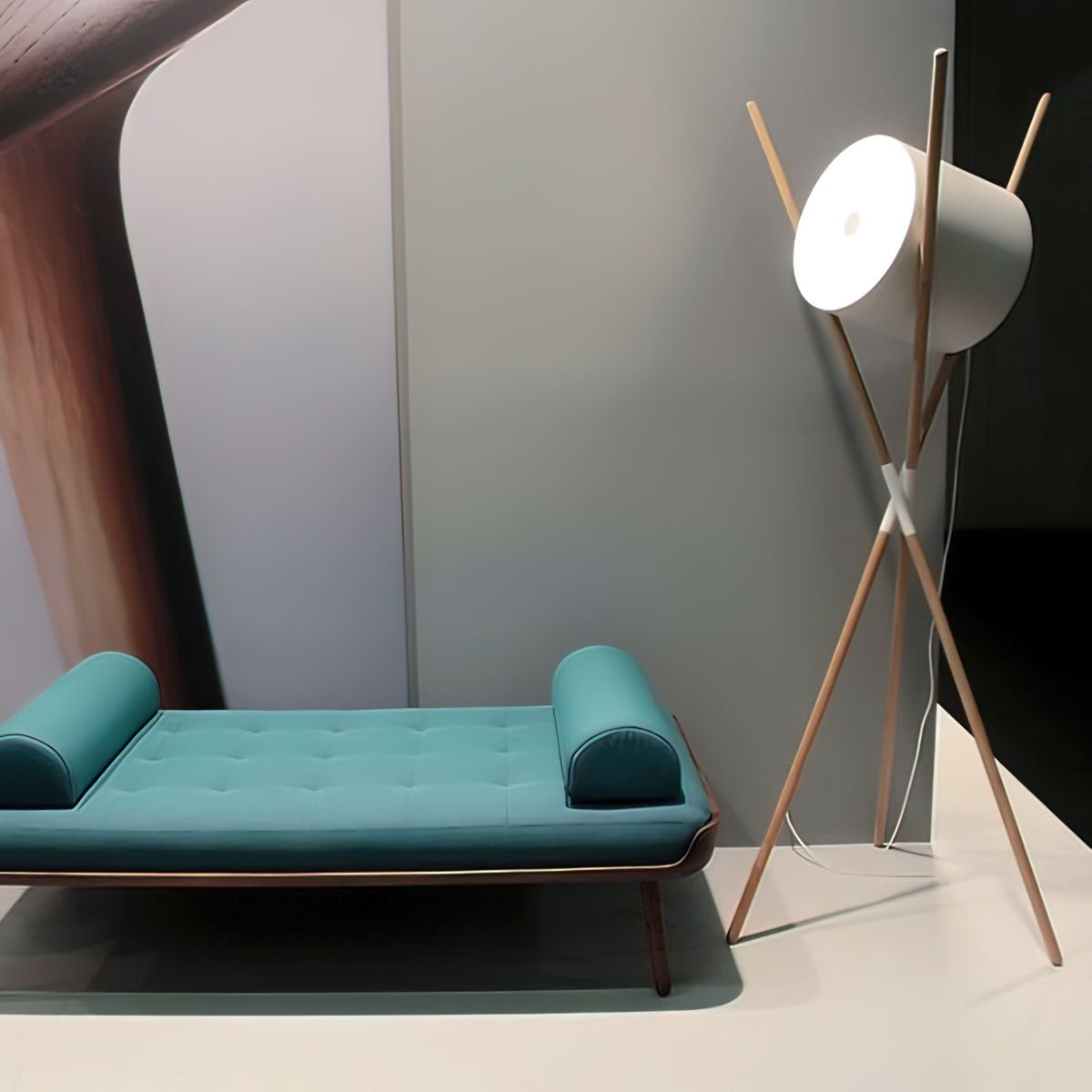 Liveny Contemporary Wood Floor Lamp-Neutral Decor