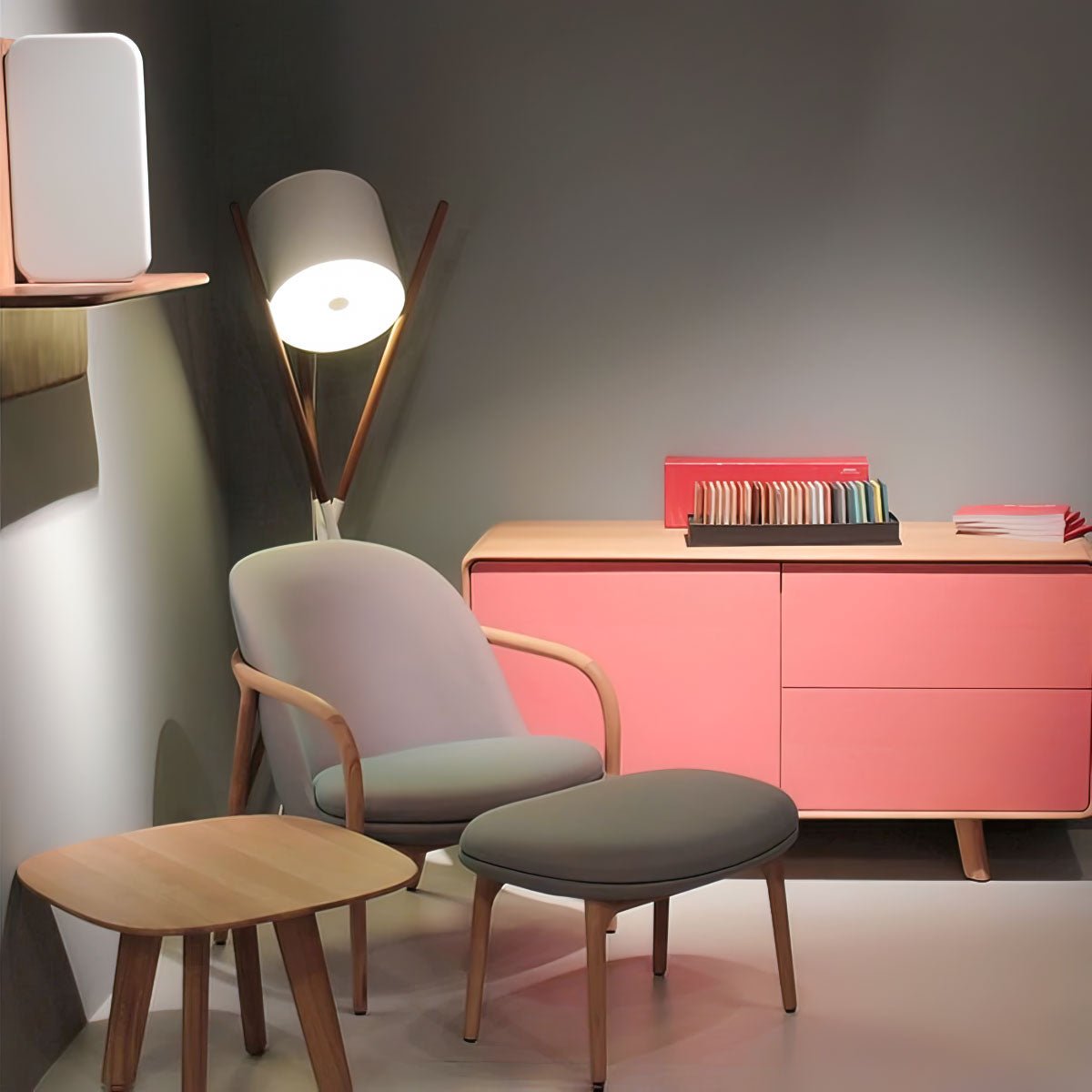 Liveny Contemporary Wood Floor Lamp-Neutral Decor