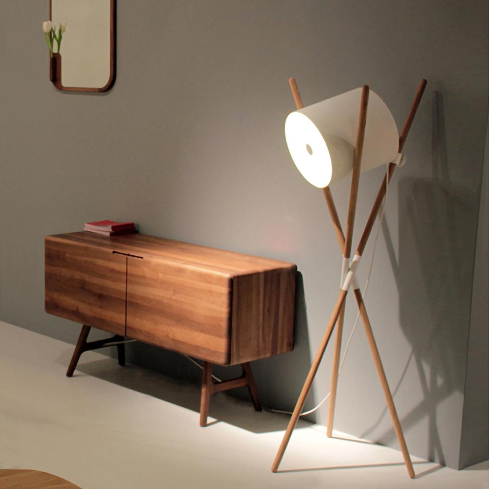 Liveny Contemporary Wood Floor Lamp-Neutral Decor