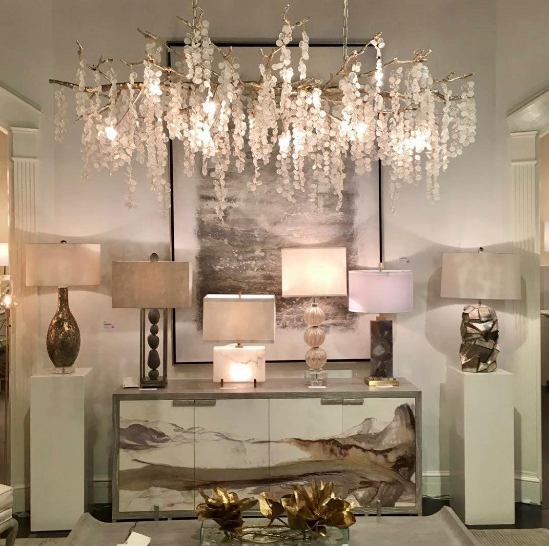 Miralyn Pendant Lamp Crystal Dewdrop-Neutral Decor