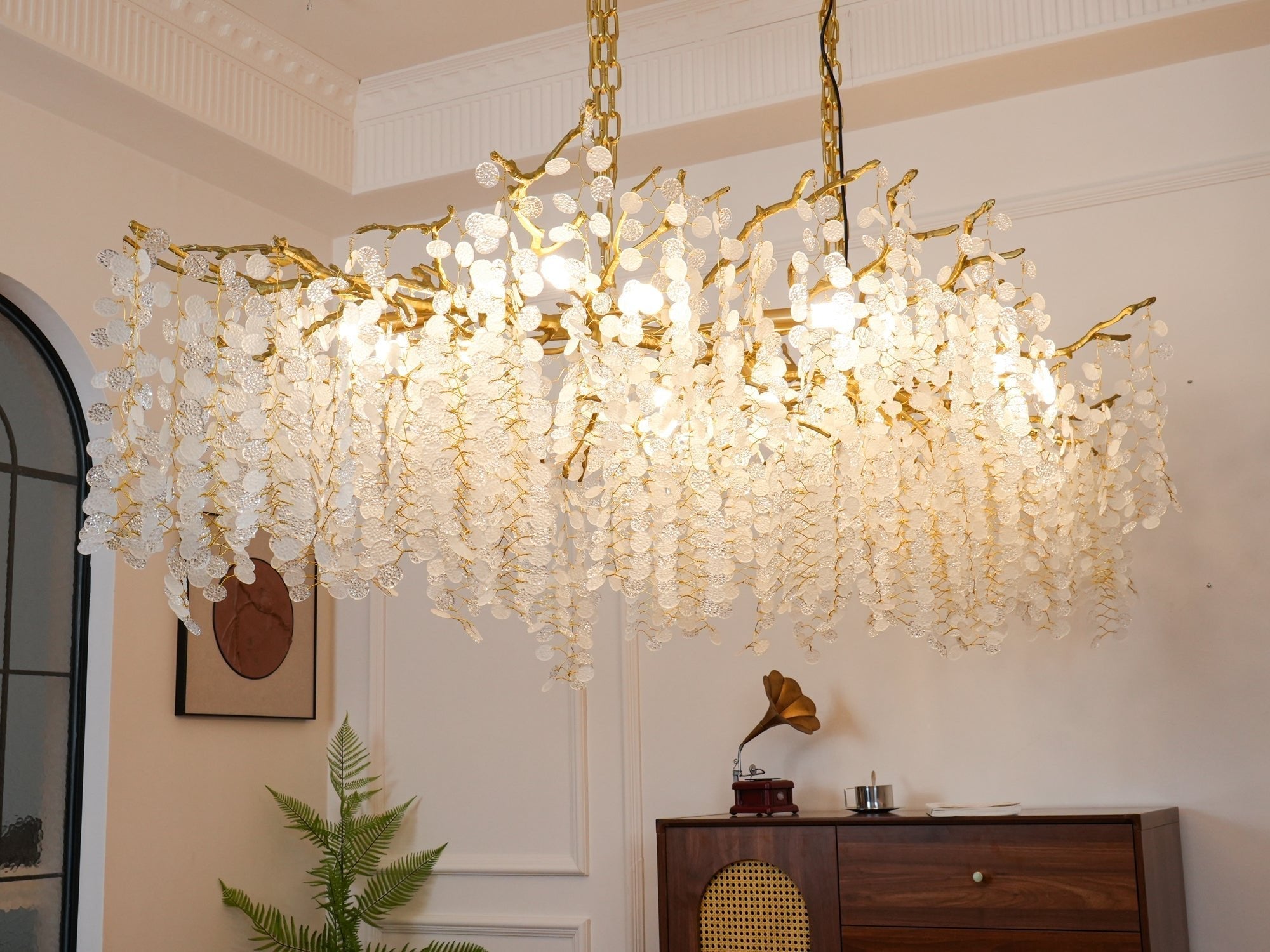 Miralyn Pendant Lamp Crystal Dewdrop-Neutral Decor