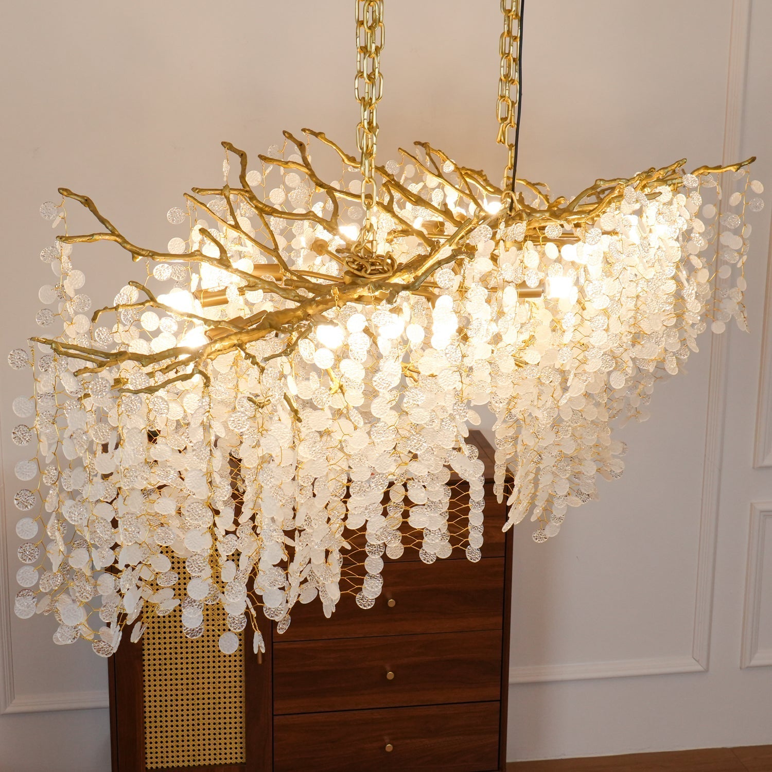 Miralyn Pendant Lamp Crystal Dewdrop-Neutral Decor