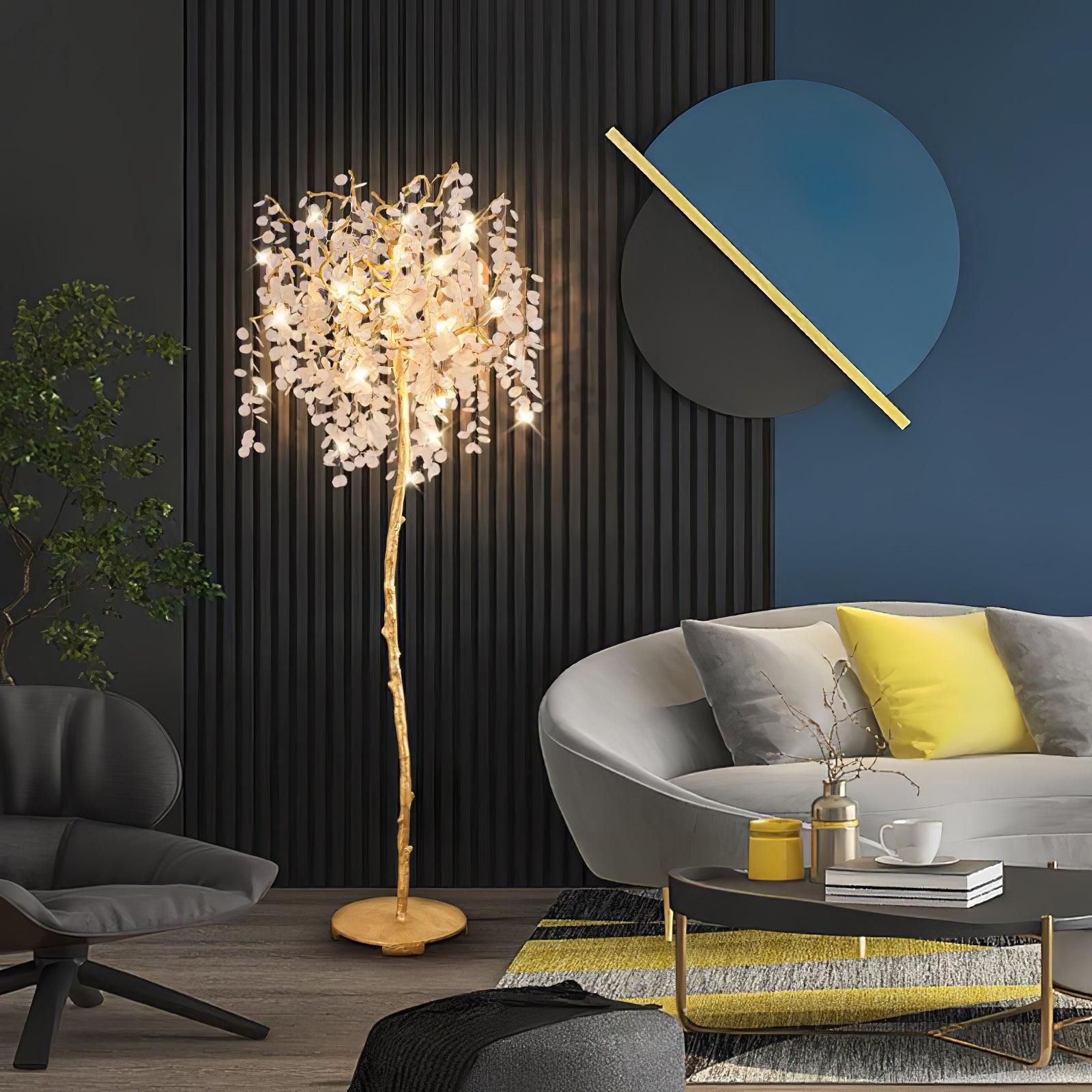 Arsorir Glass Tree Floor Lamp-Neutral Decor
