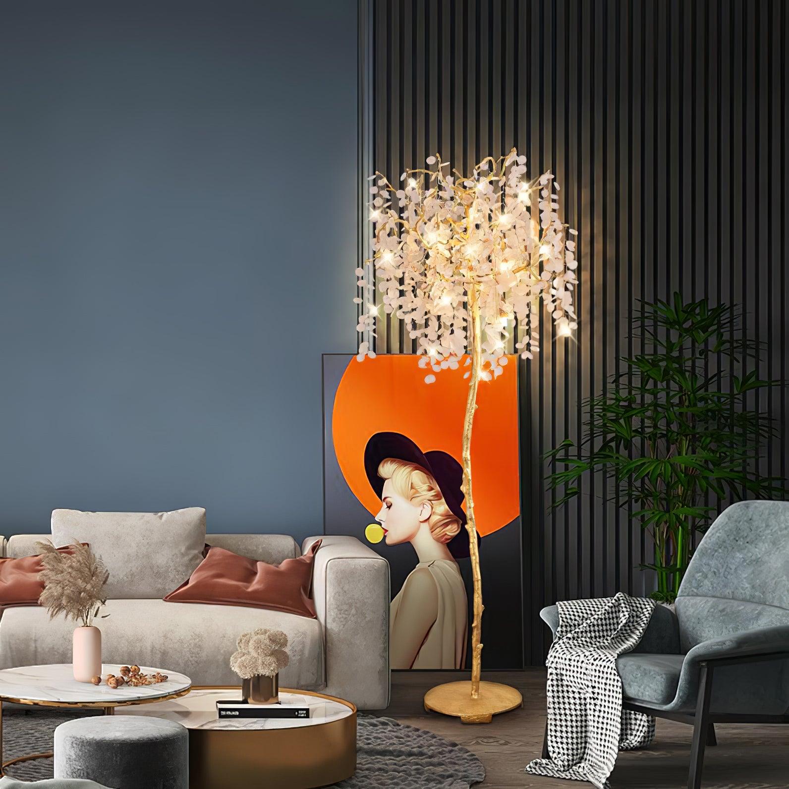 Arsorir Glass Tree Floor Lamp-Neutral Decor