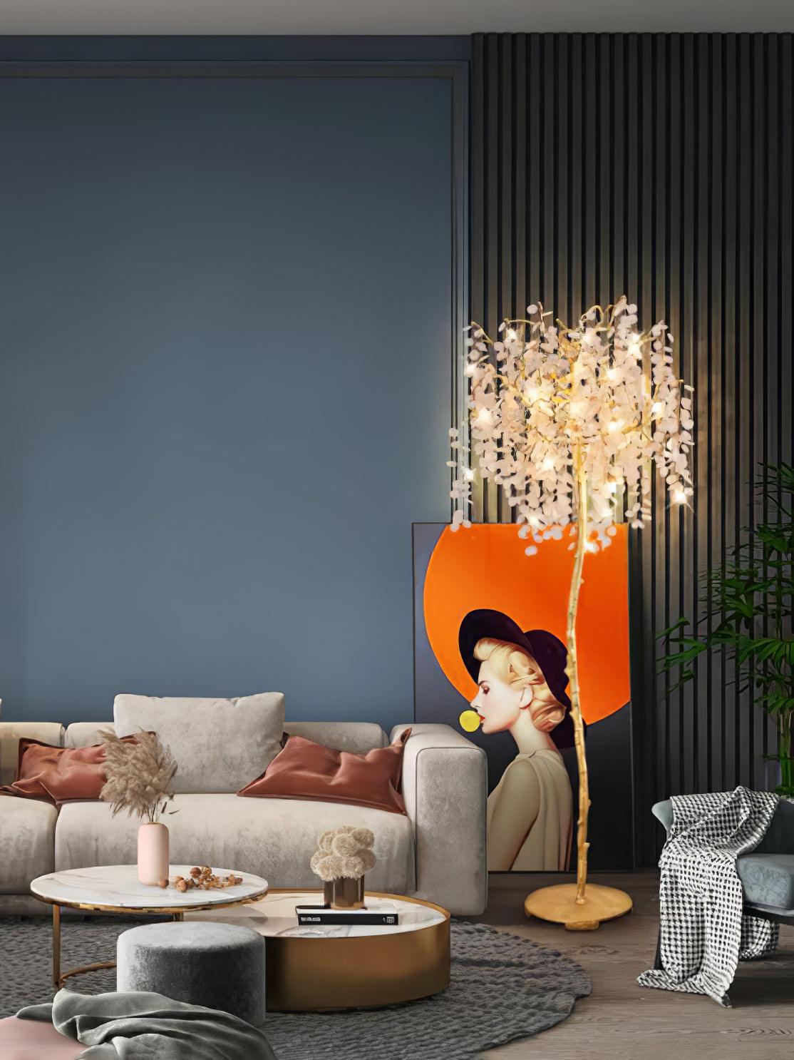 Arsorir Glass Tree Floor Lamp-Neutral Decor