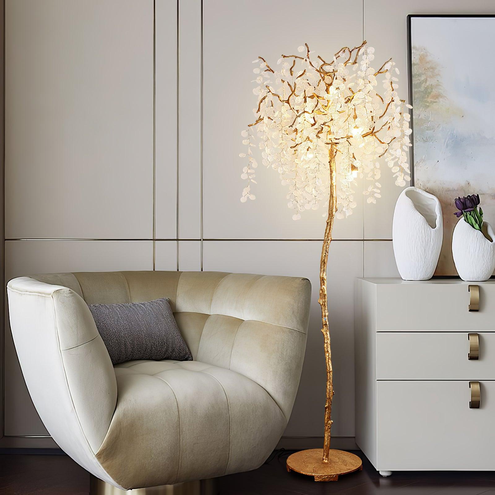 Arsorir Glass Tree Floor Lamp-Neutral Decor