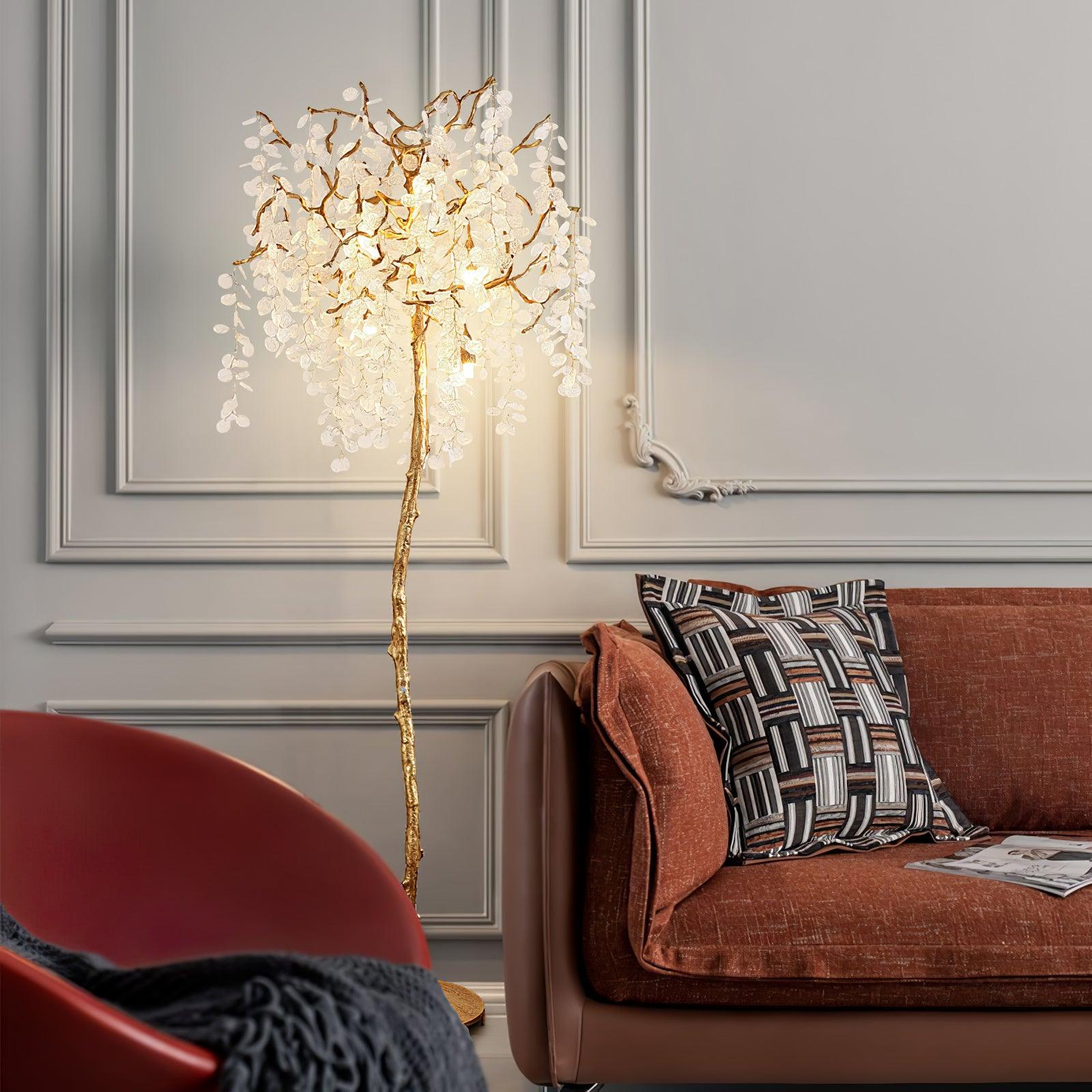 Arsorir Glass Tree Floor Lamp-Neutral Decor