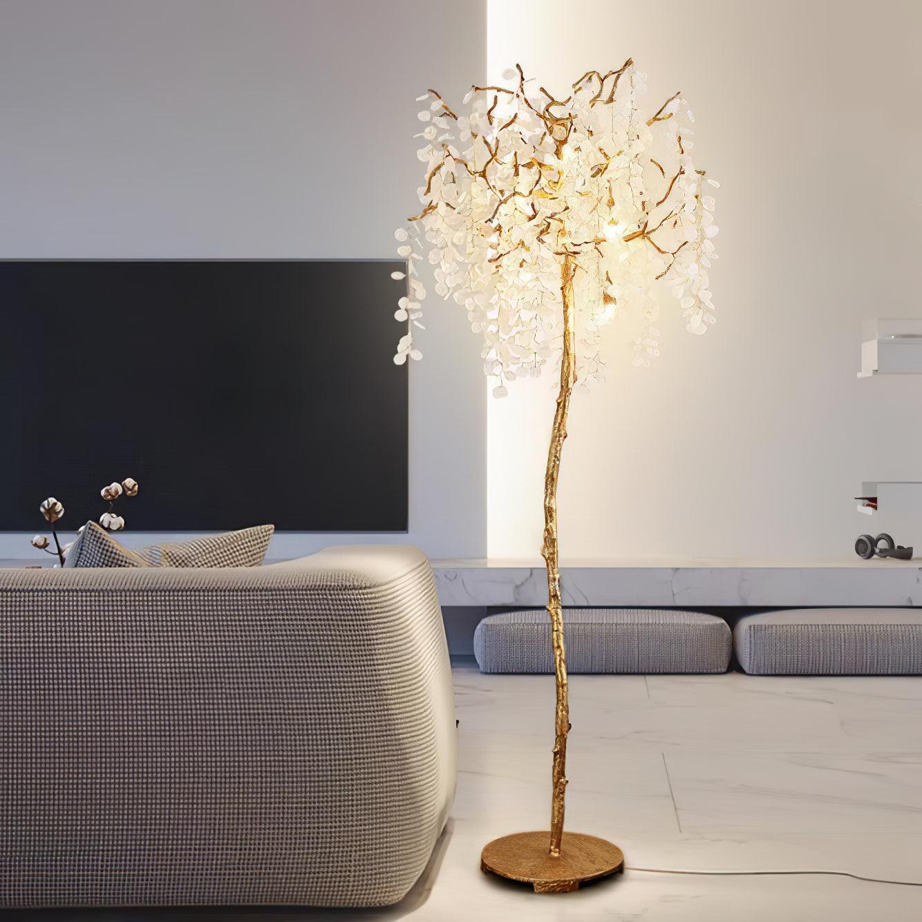 Arsorir Glass Tree Floor Lamp-Neutral Decor