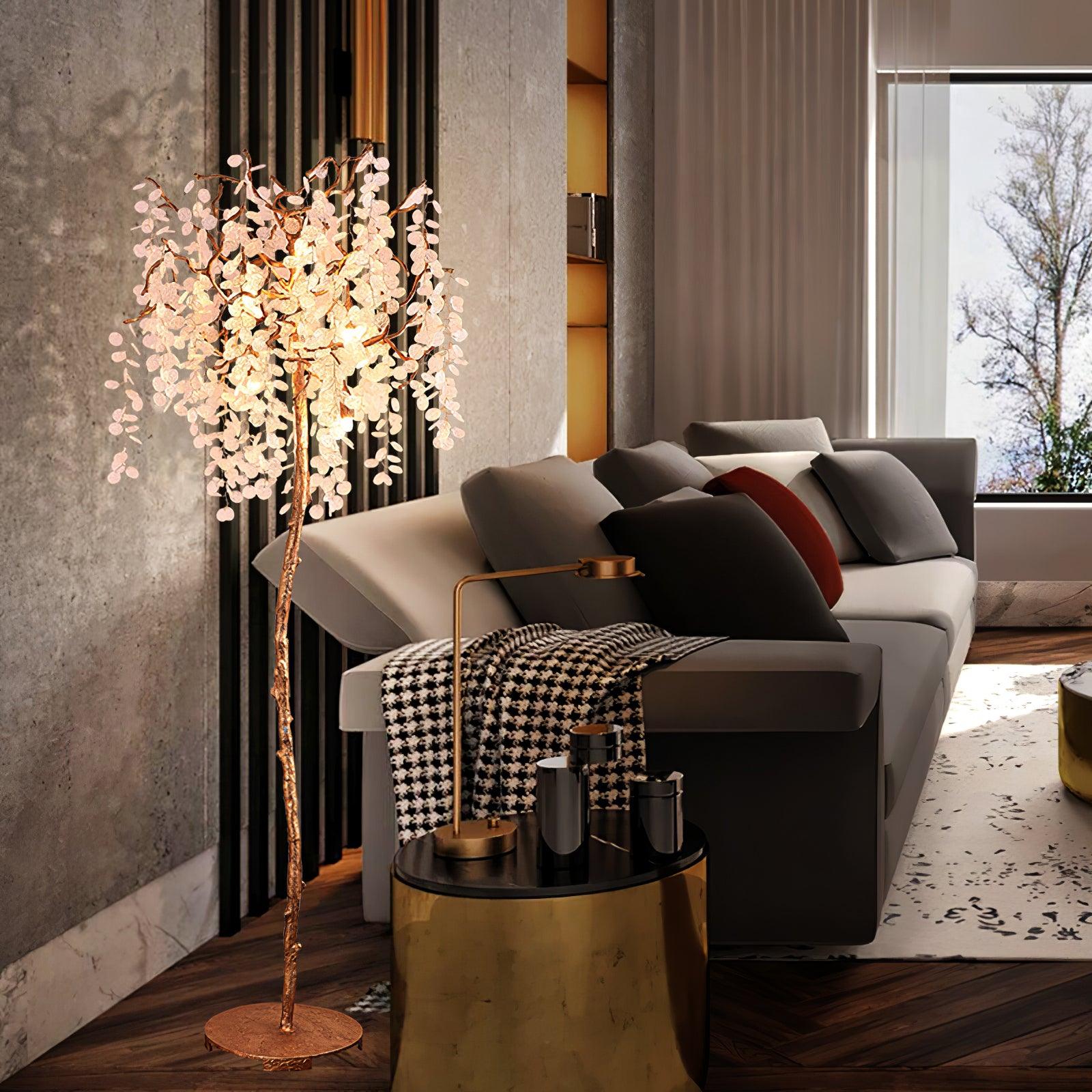 Arsorir Glass Tree Floor Lamp-Neutral Decor