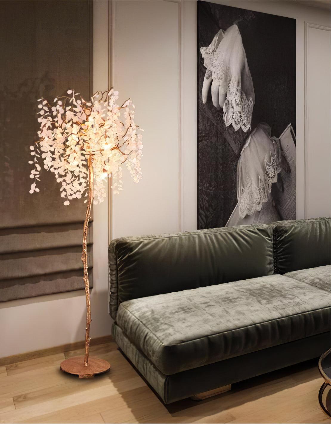 Arsorir Glass Tree Floor Lamp-Neutral Decor