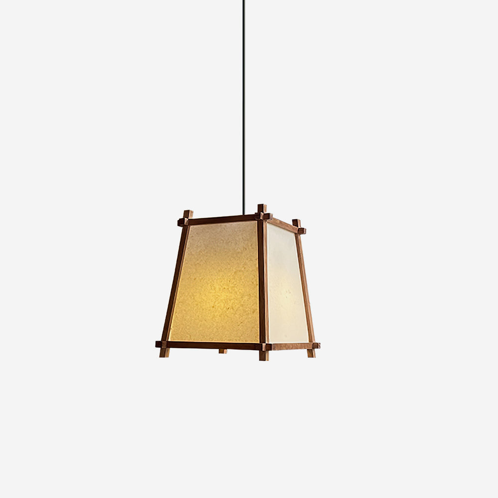 Ritta Pendant Light Fabric Geometric Frame-Neutral Decor