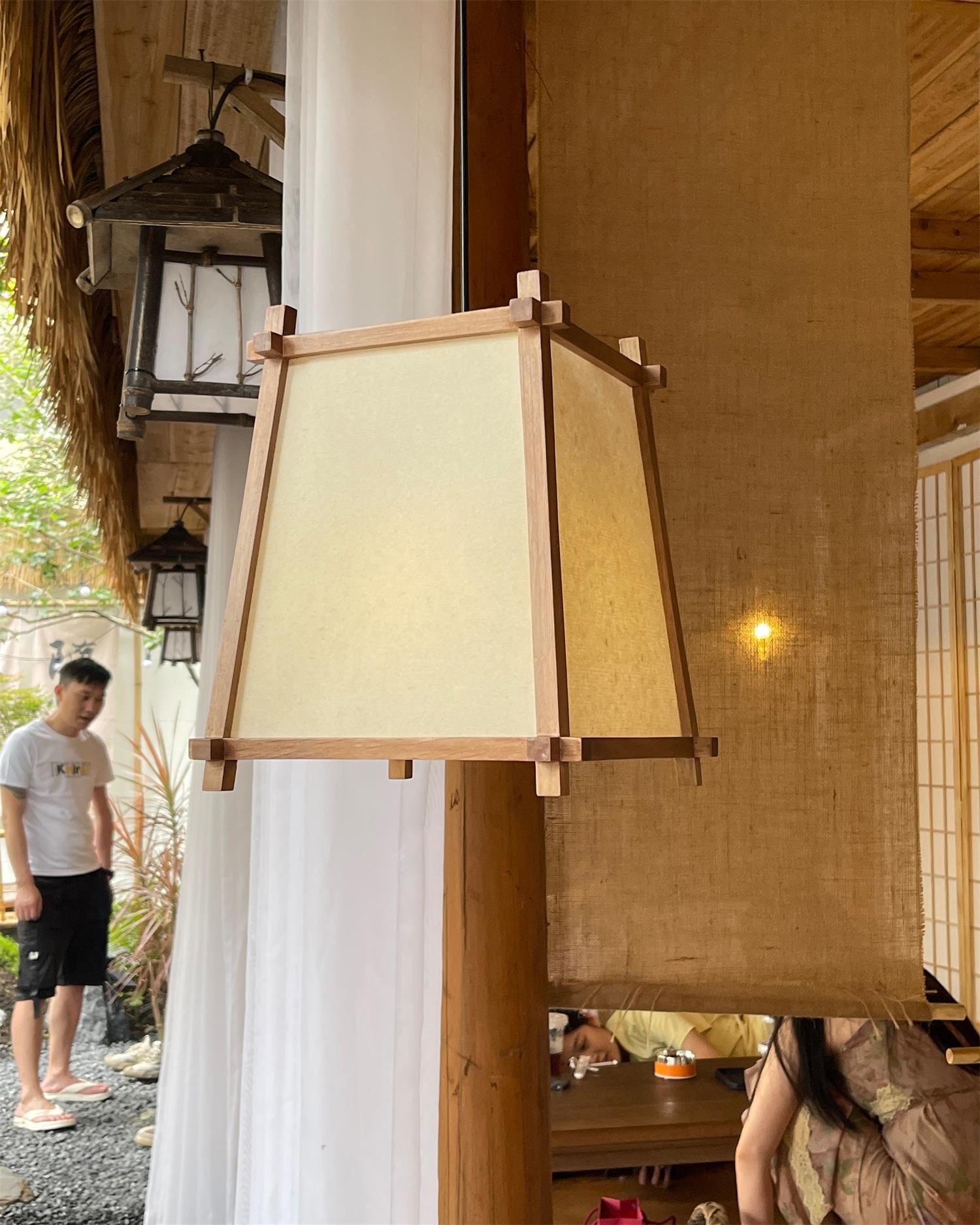 Calira  Pendant Light Fabric Geometric