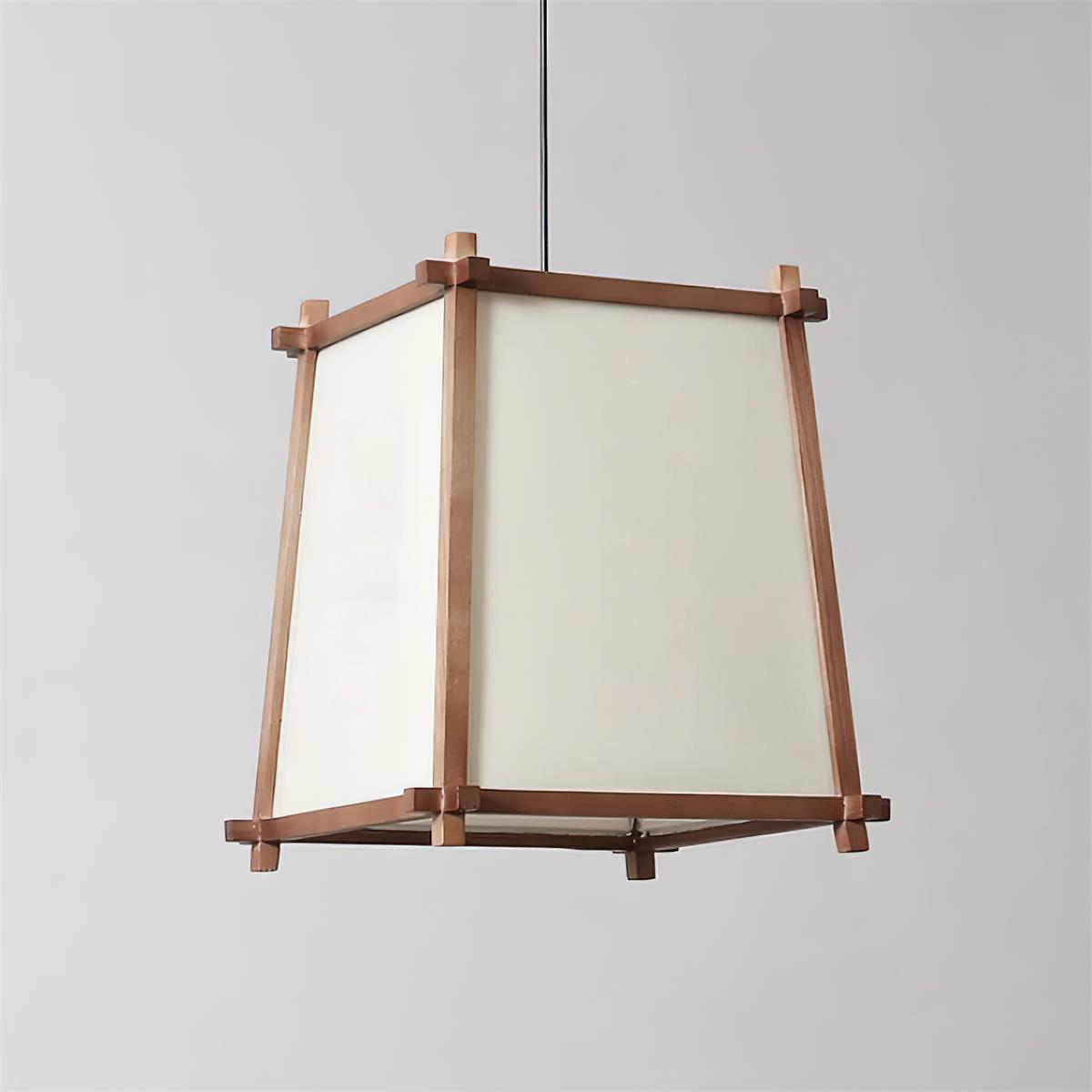 Ritta Pendant Light Fabric Geometric Frame-Neutral Decor