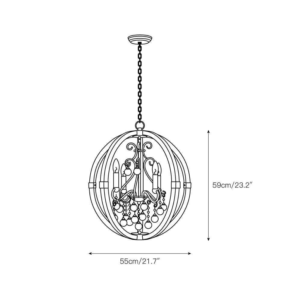 Isabella Wooden Pendant Lamp