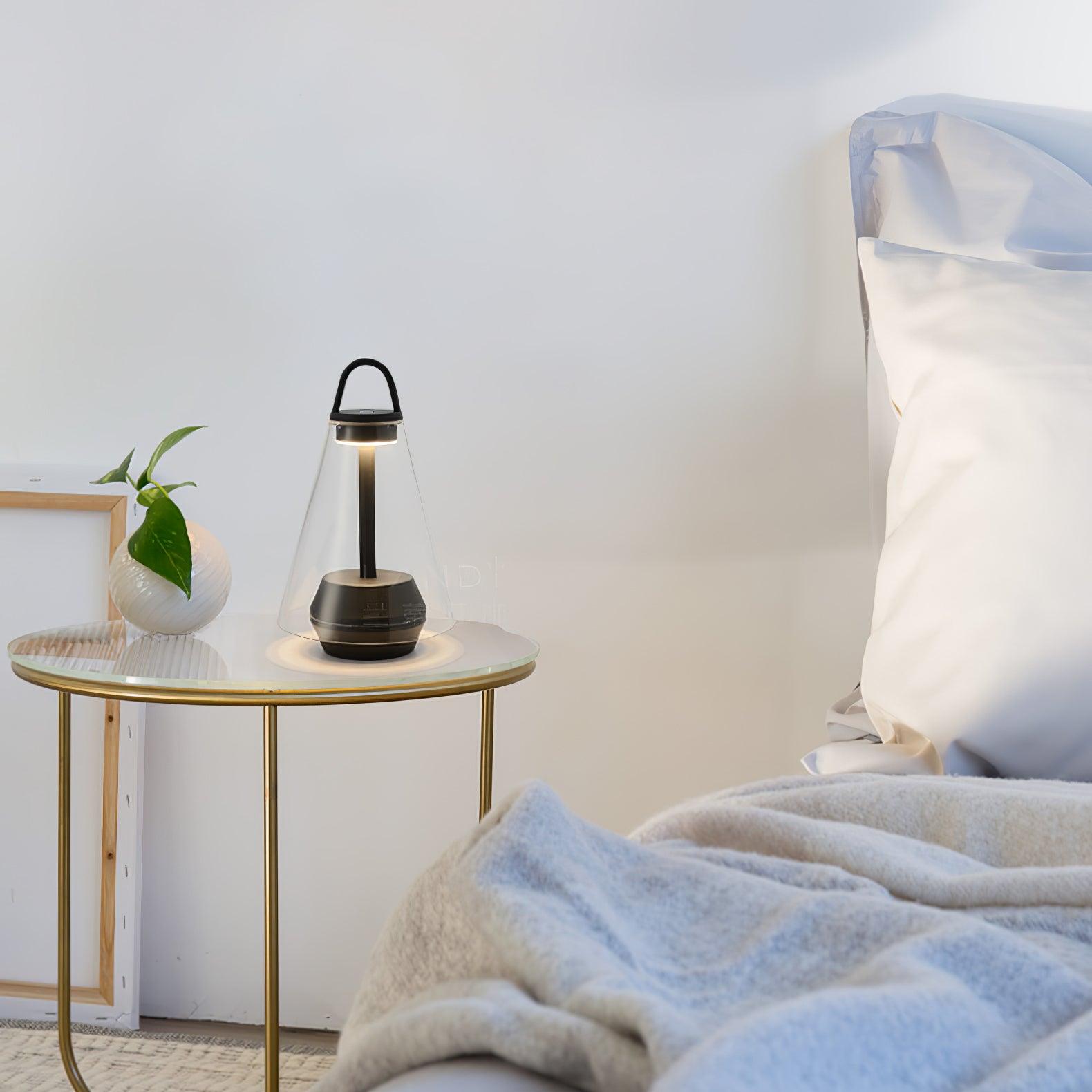 Emarir Scandinavian Glass Table Lamp-Neutral Decor