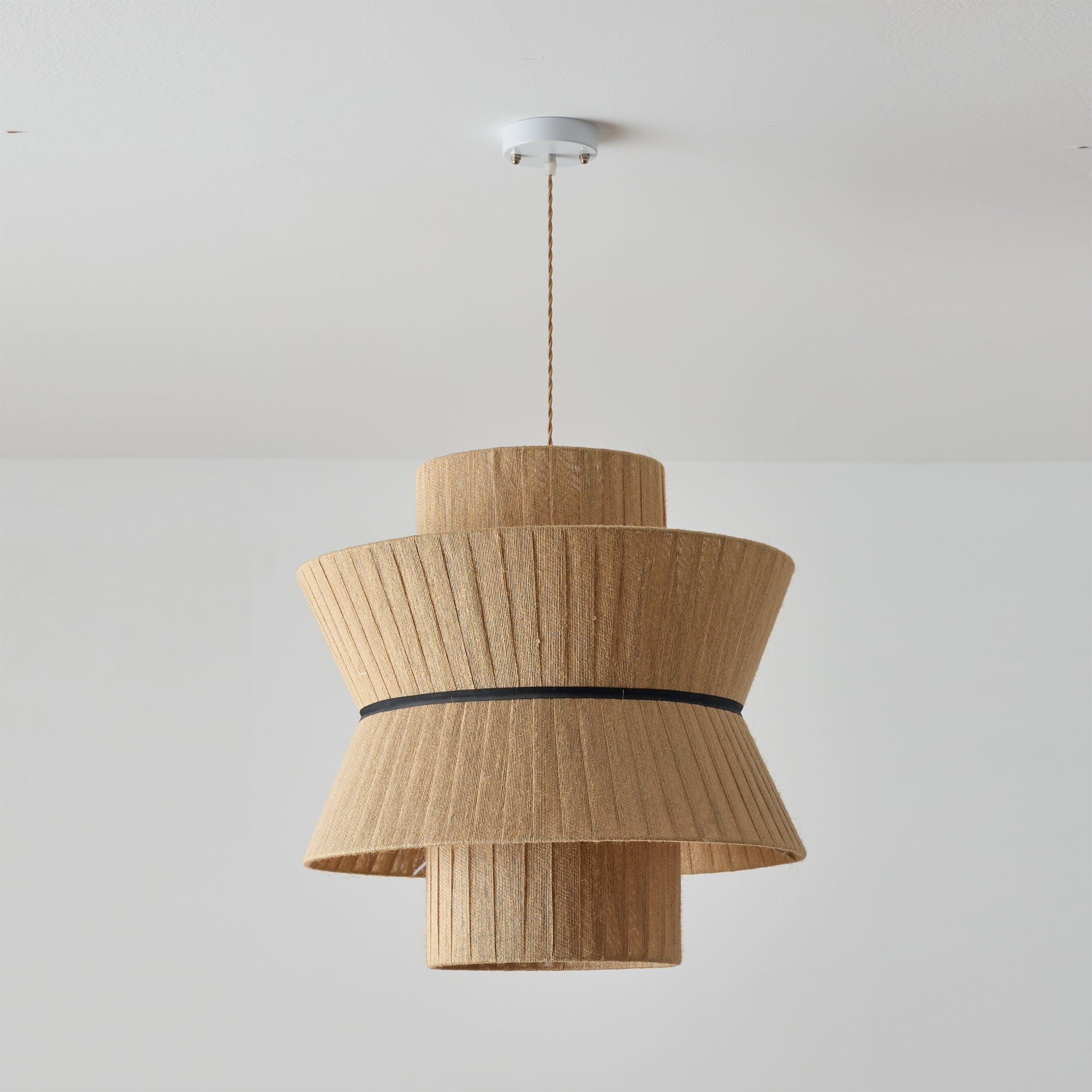View from below the Sicel Pendant Light, showing the light source.