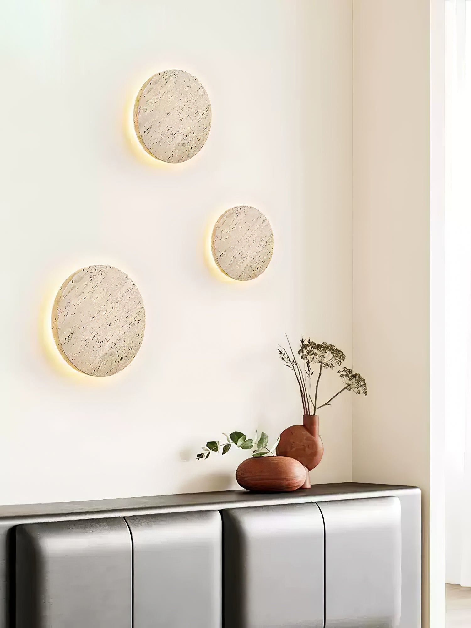 Artale Travertine Wall Light-Neutral Decor
