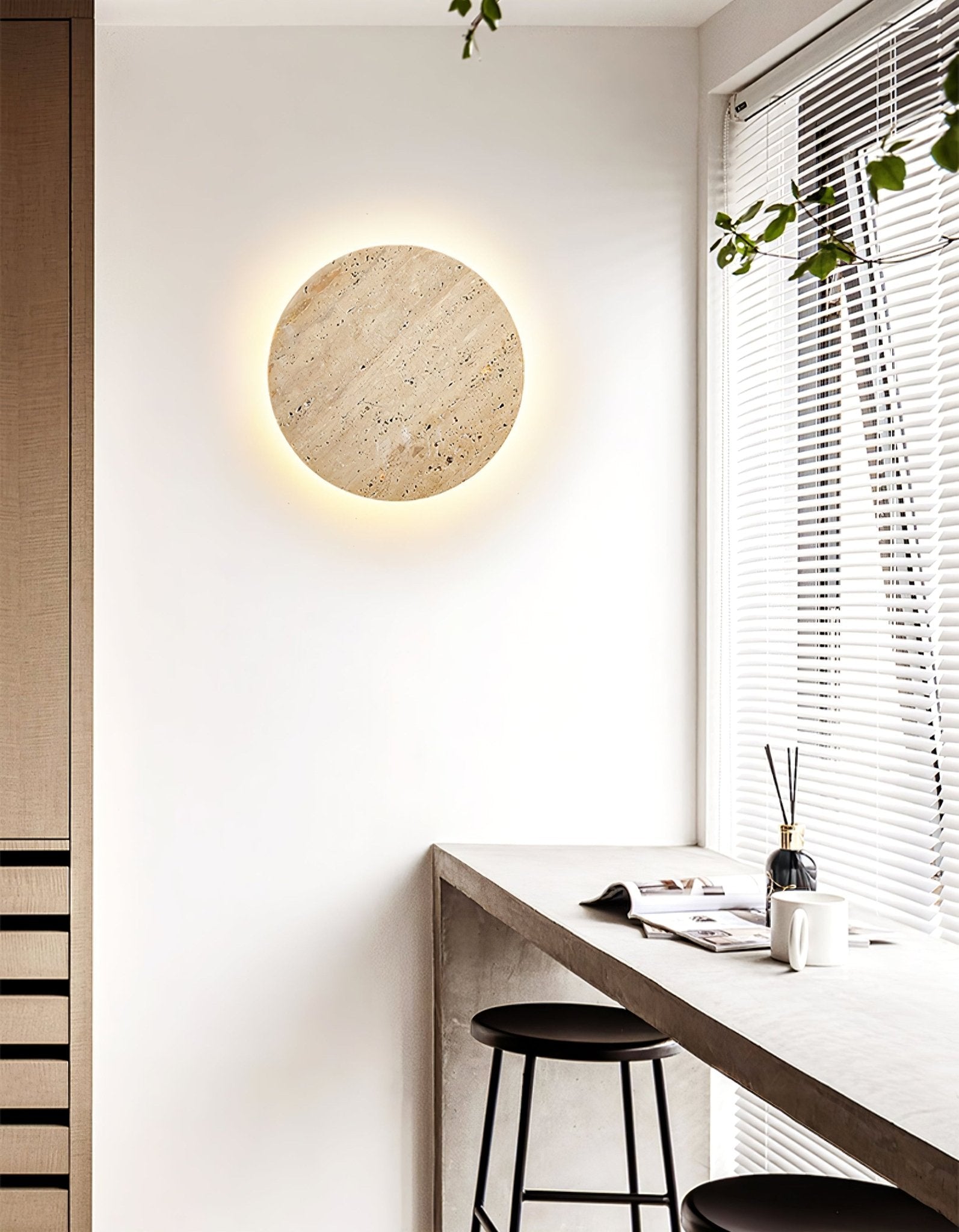 Artale Travertine Wall Light-Neutral Decor