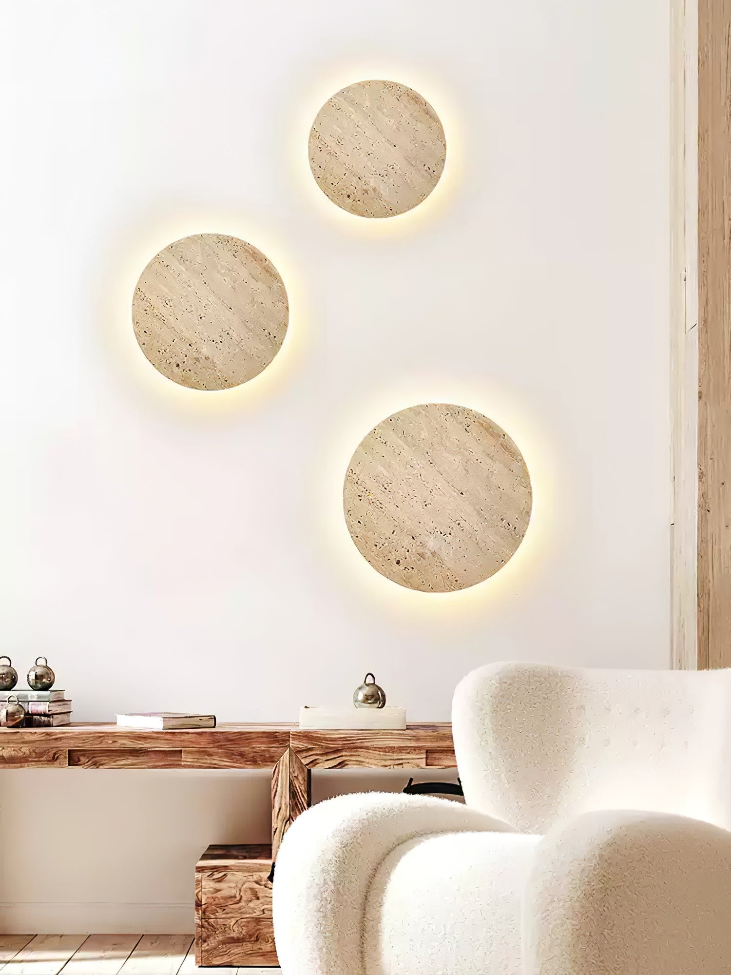 Artale Travertine Wall Light-Neutral Decor