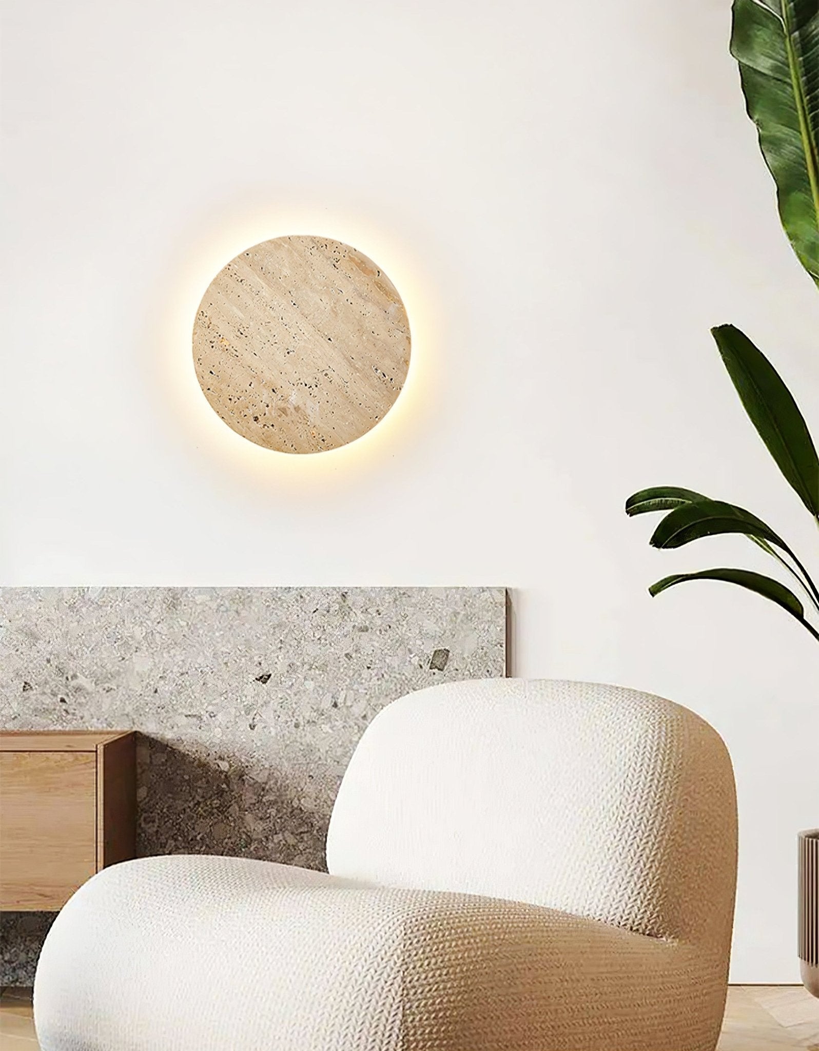 Artale Travertine Wall Light-Neutral Decor