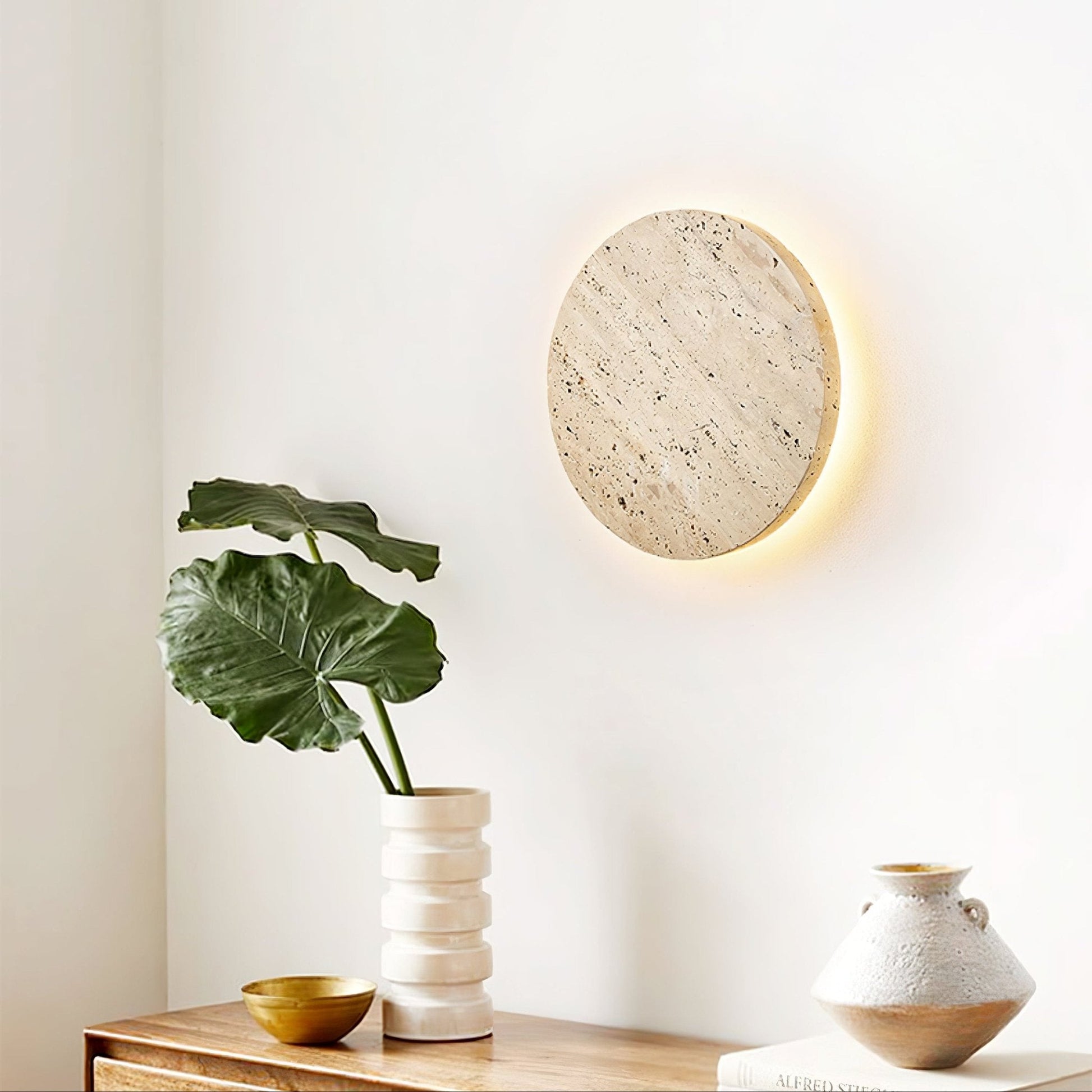 Artale Travertine Wall Light-Neutral Decor