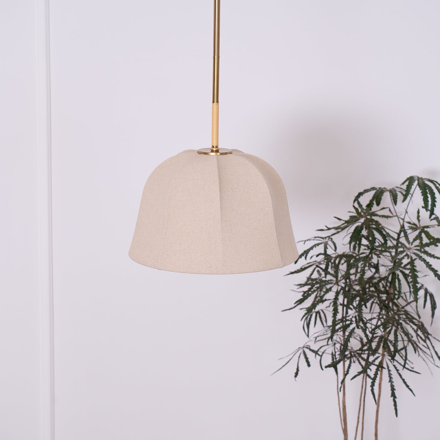 Fiora Vintage Fabric Pendant Lamp-Neutral Decor