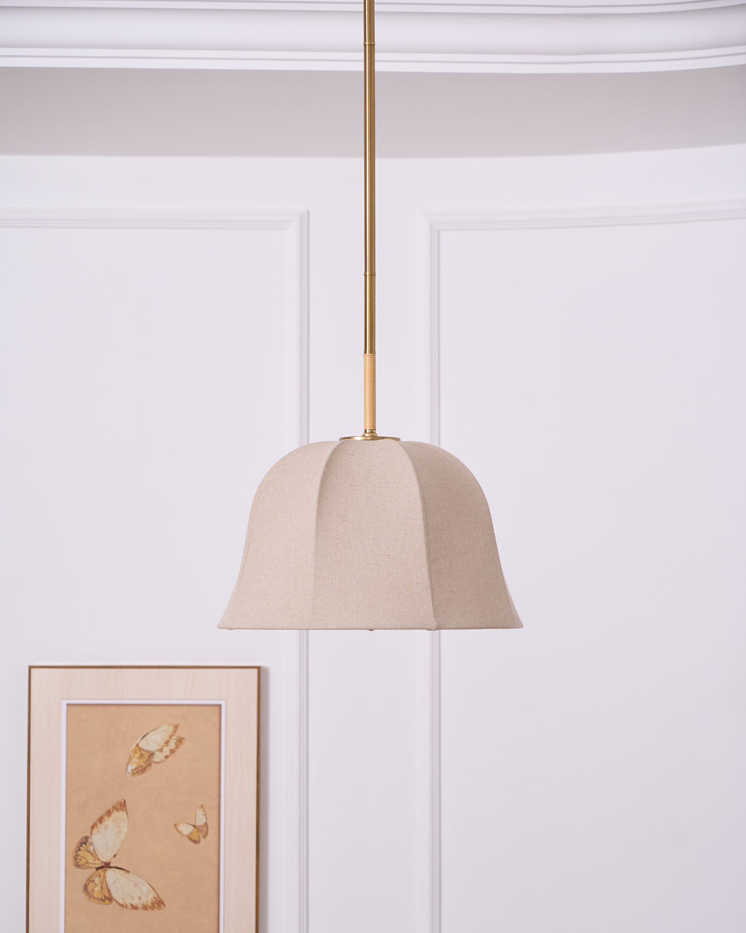 Fiora Vintage Fabric Pendant Lamp-Neutral Decor
