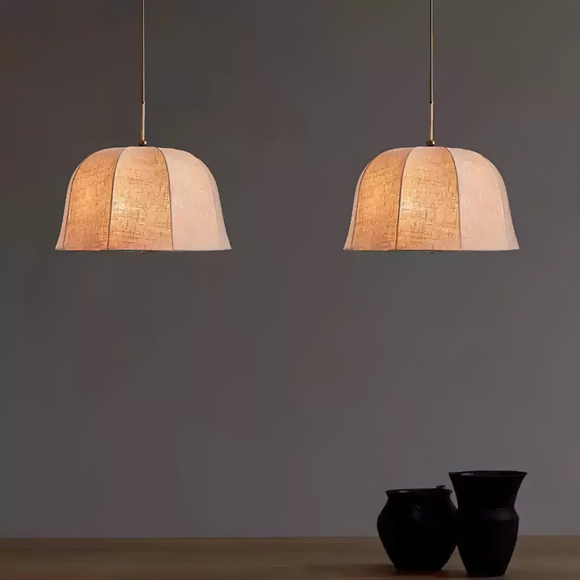 Fiora Vintage Fabric Pendant Lamp-Neutral Decor