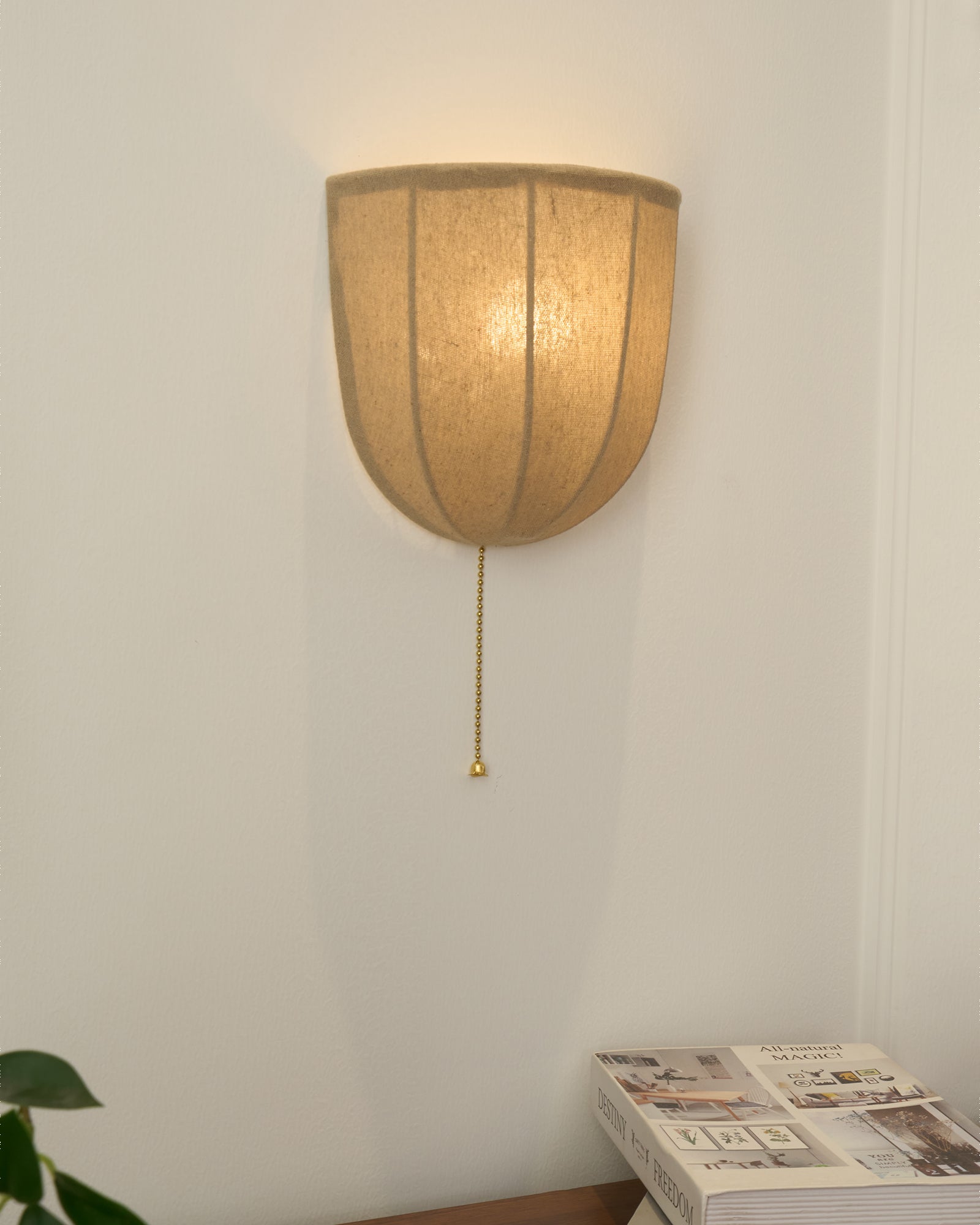 Griswold Natural Linen Fabric Sconce Wall lamp-Neutral Decor
