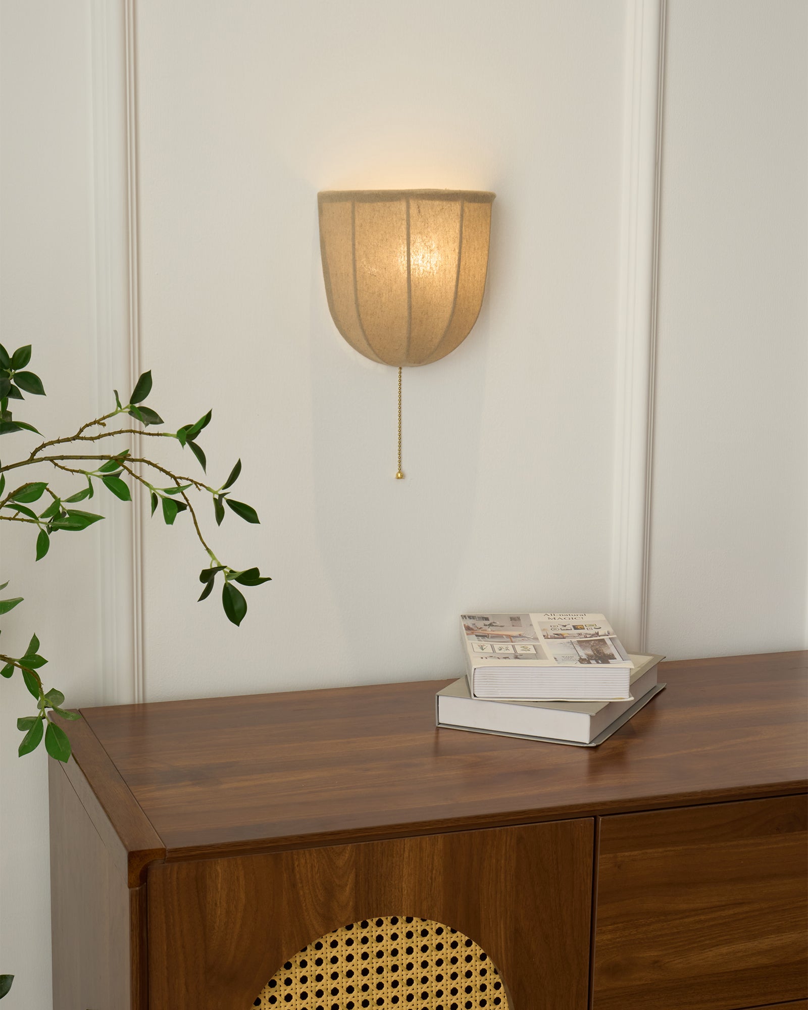 Griswold Natural Linen Fabric Sconce Wall lamp-Neutral Decor