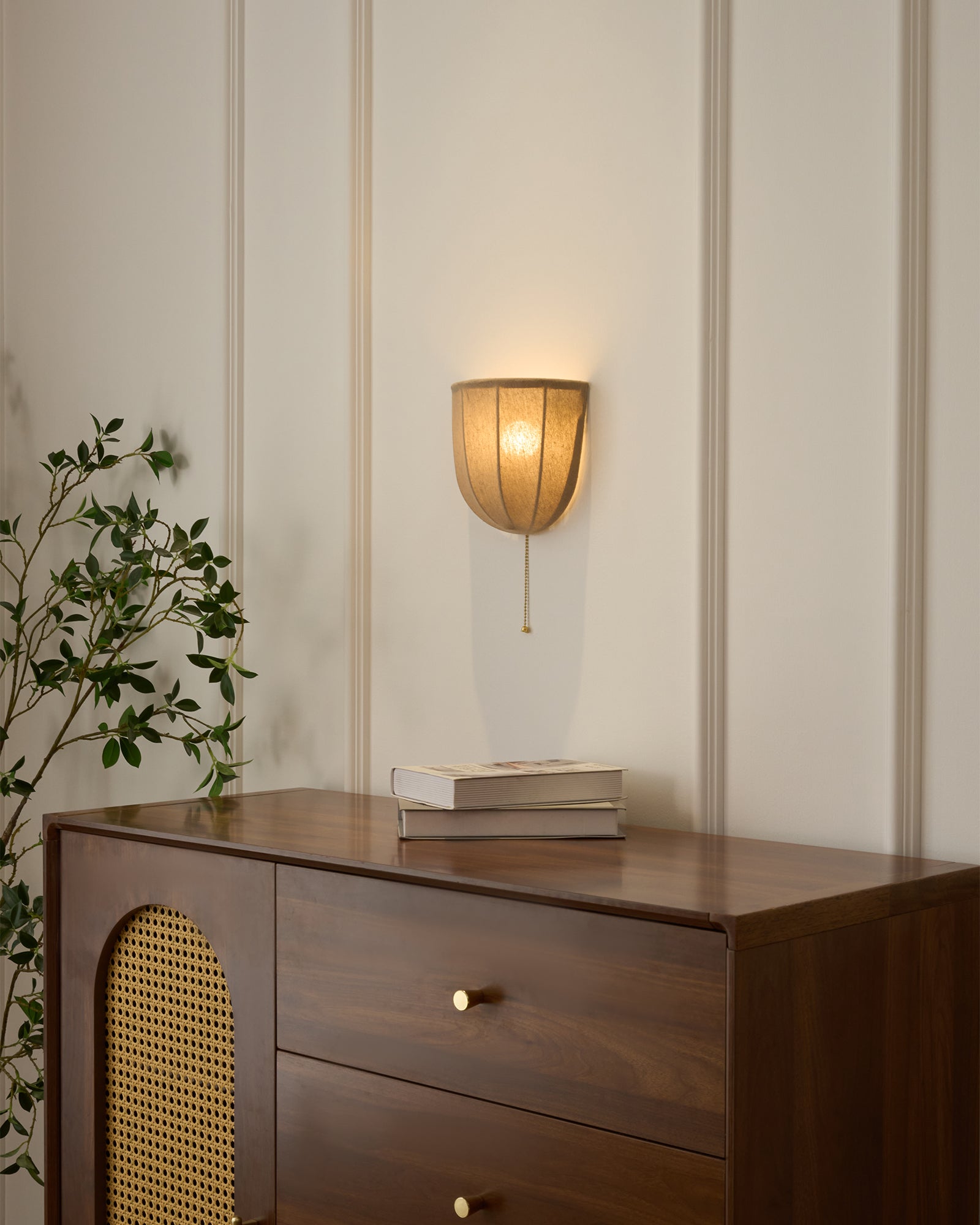 Griswold Natural Linen Fabric Sconce Wall lamp-Neutral Decor