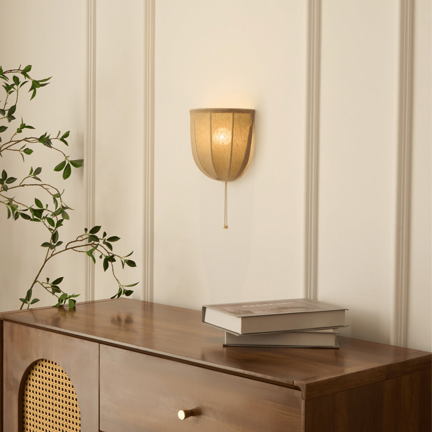 Griswold Natural Linen Fabric Sconce Wall lamp-Neutral Decor