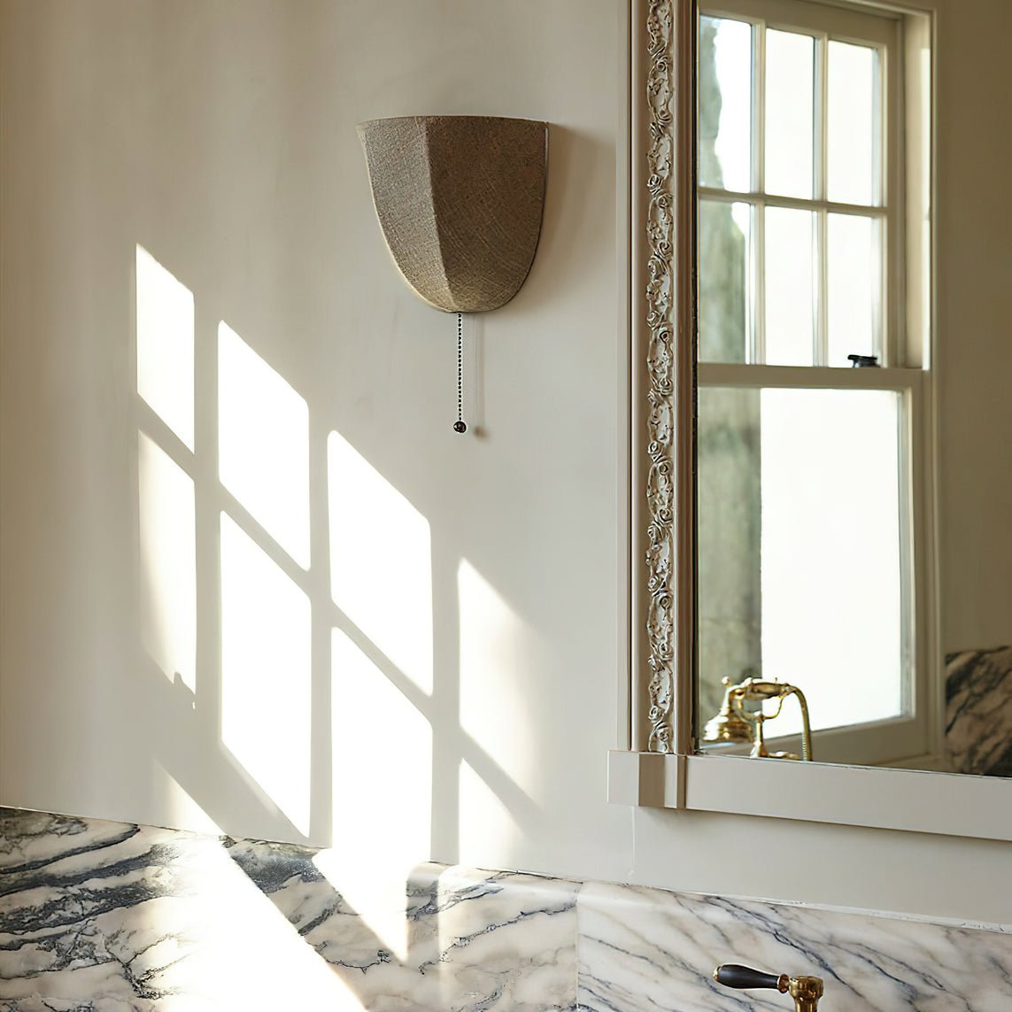 Griswold Natural Linen Fabric Sconce Wall lamp-Neutral Decor