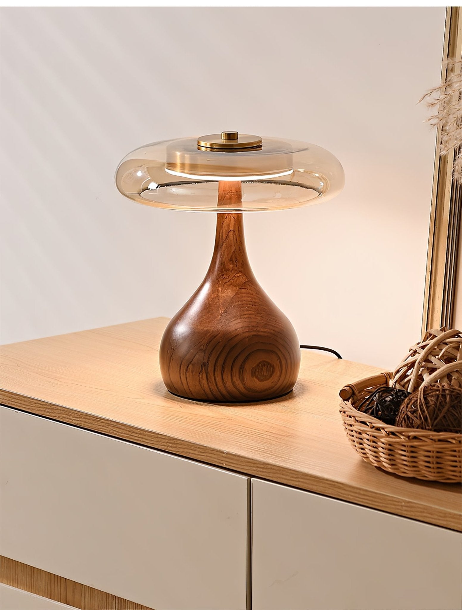Bux Modern Wood Table Lamp-Neutral Decor
