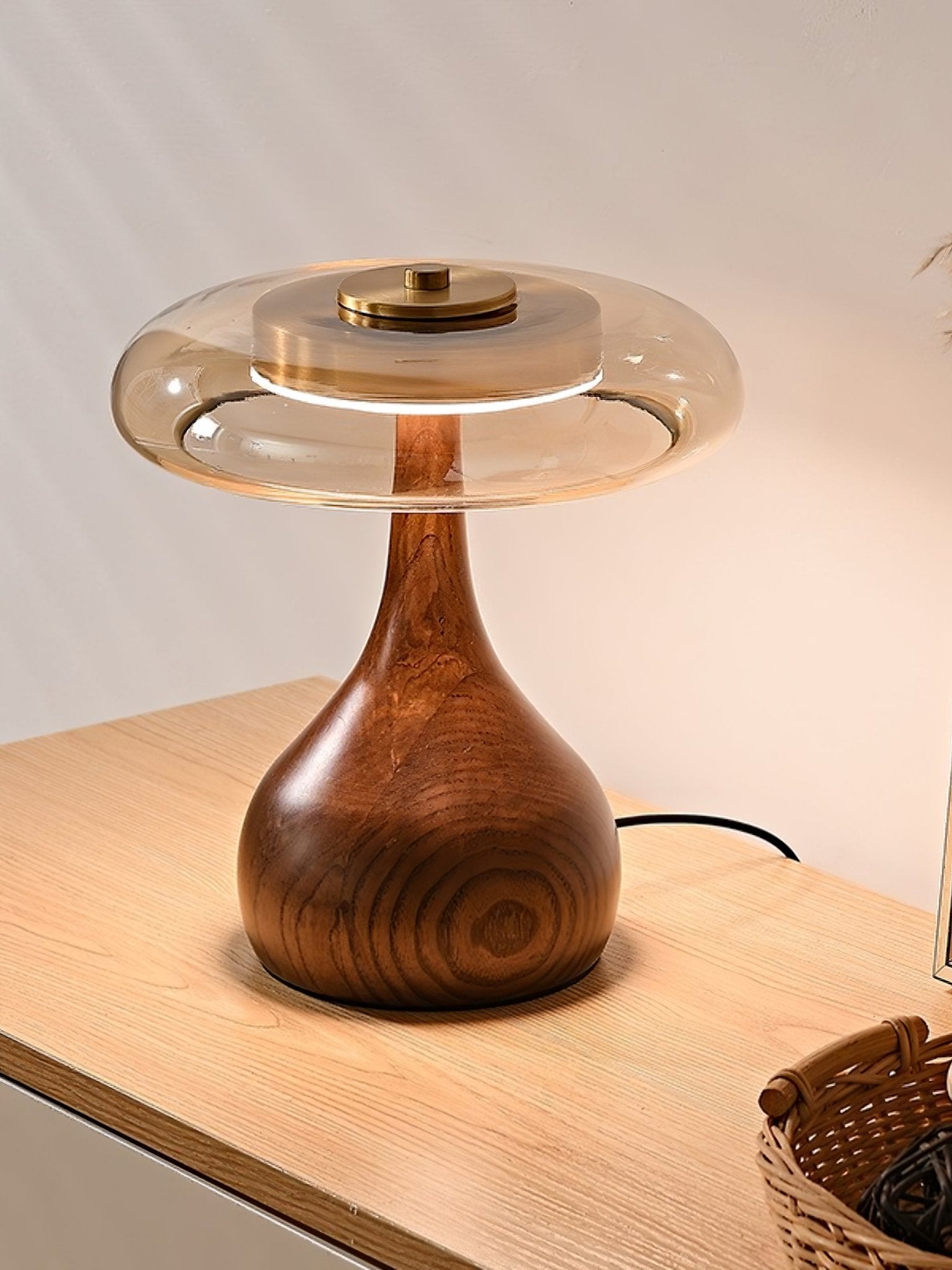 Bux Modern Wood Table Lamp-Neutral Decor