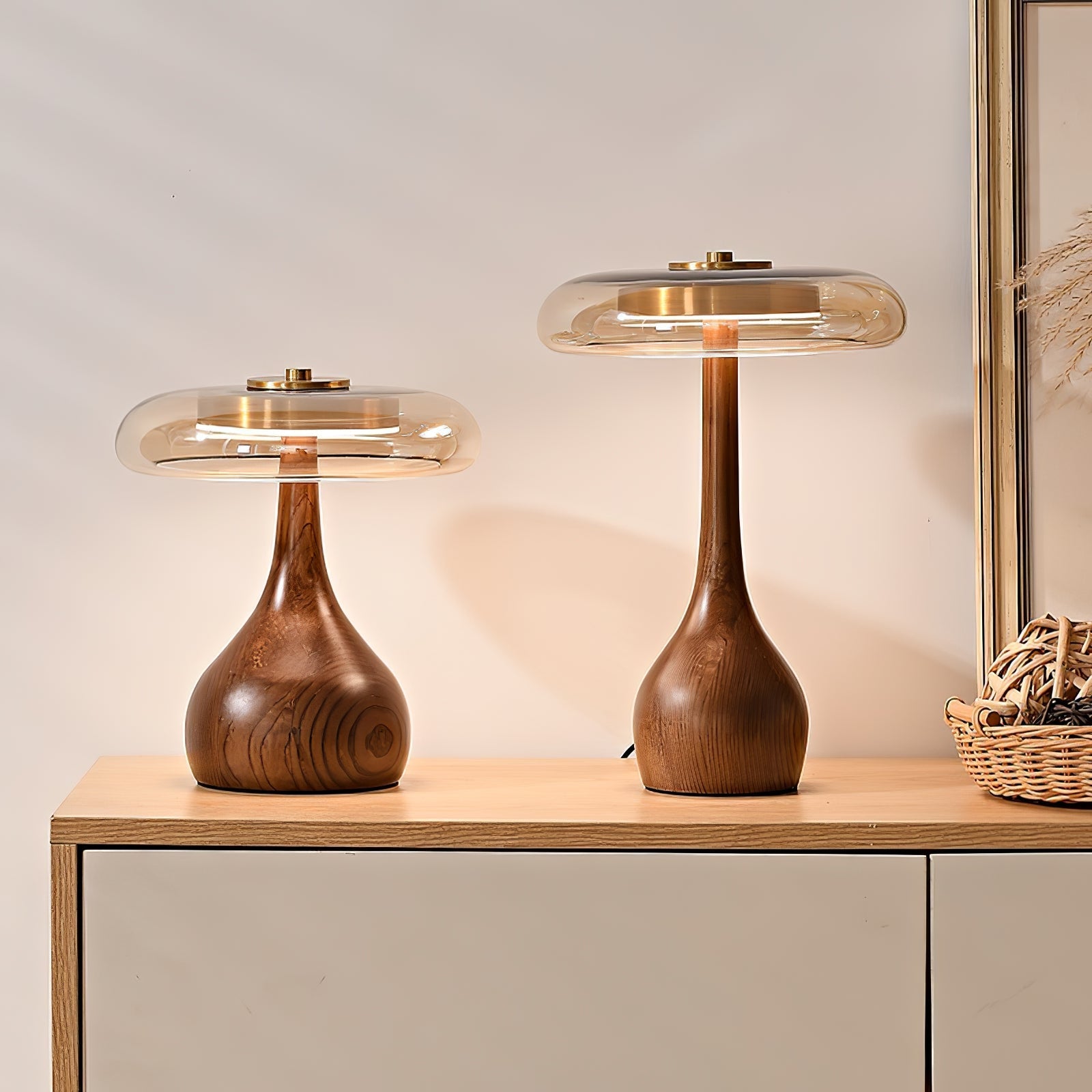 Bux Modern Wood Table Lamp-Neutral Decor